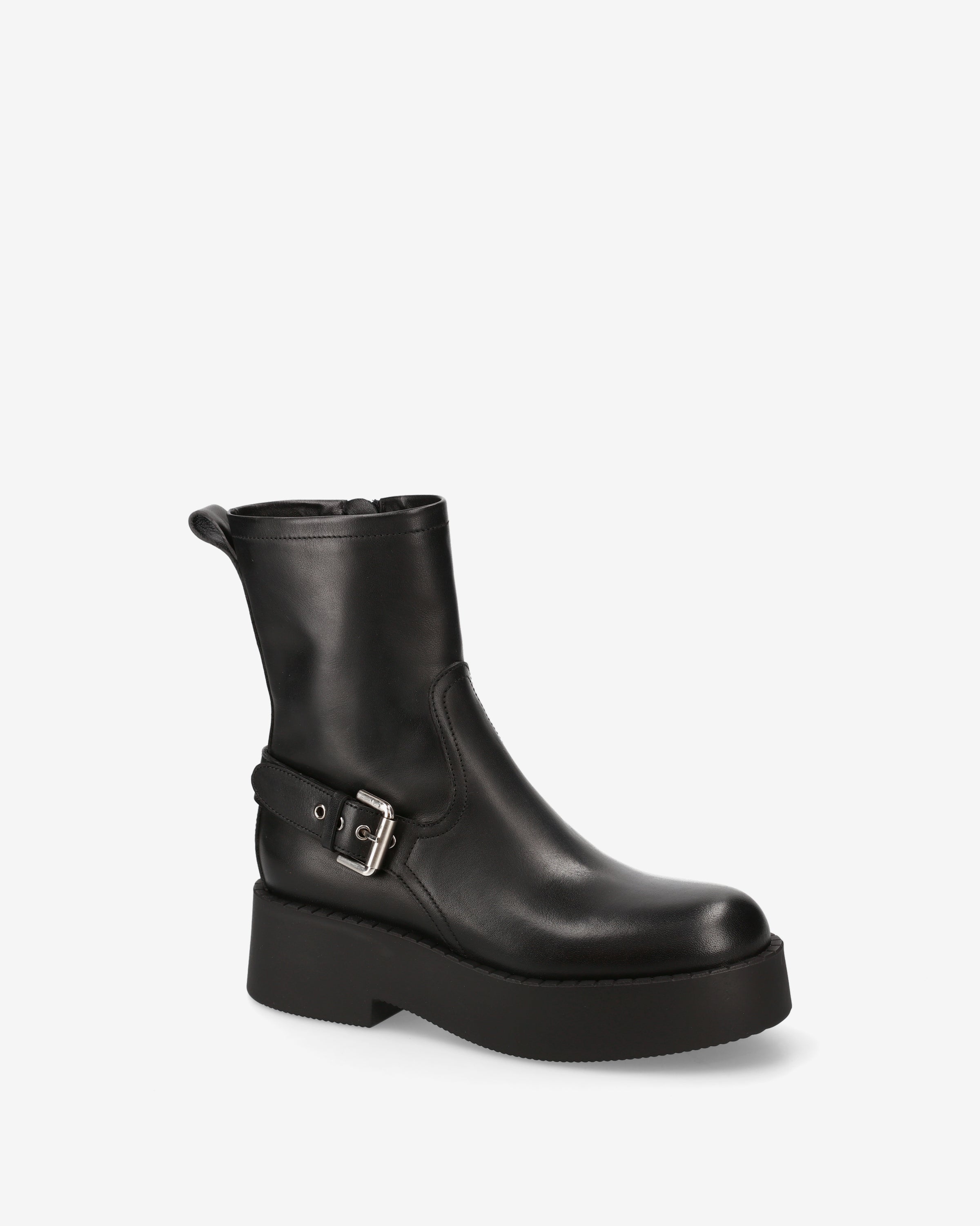 Premiata Boots bottines cuir noir veau agneau