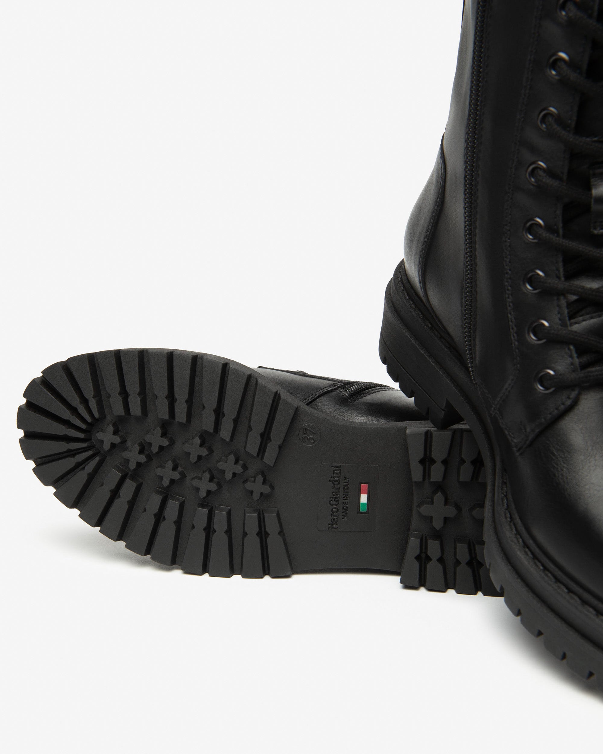 Nero Giardini Combat Boots rangers cuir femme