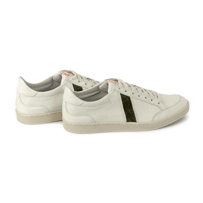 Sawa Lafrica baskets cuir blanc olive 38