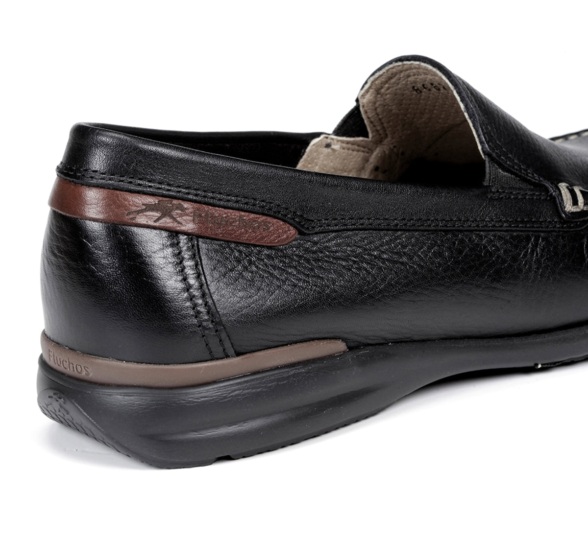 Fluchos Orion 8682 mocassin noir cuir homme