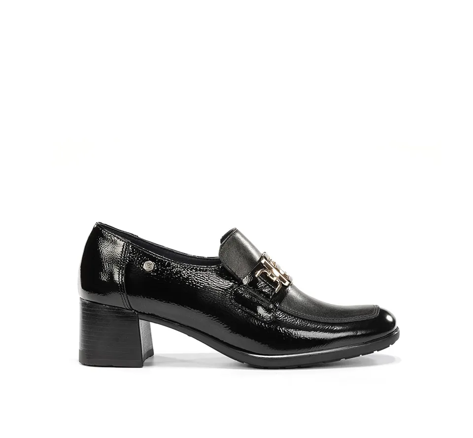 Dorking by Fluchos Ikia D9774 mocassin noir femme cuir