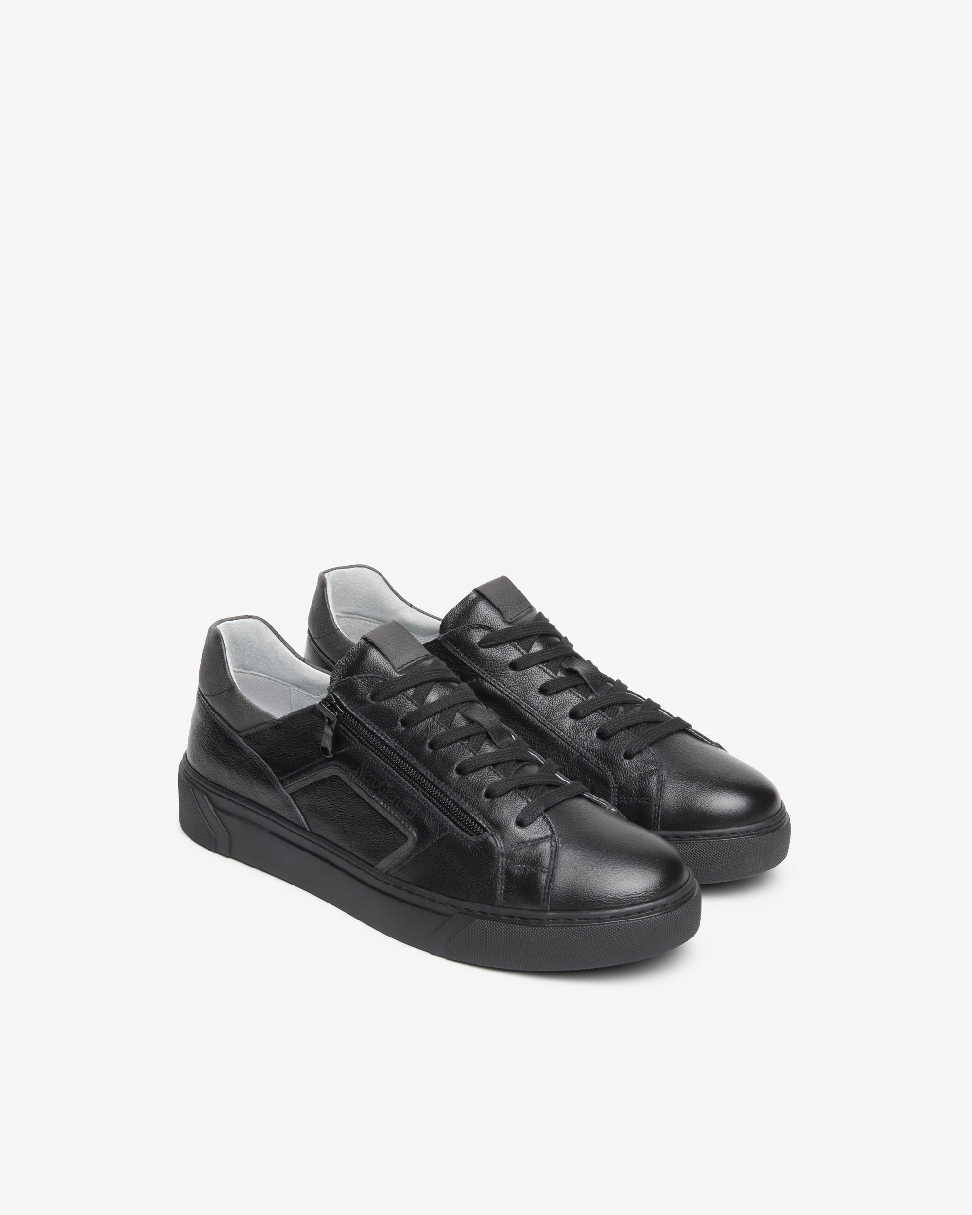 Nero Giardini Sneakers baskets homme cuir zip