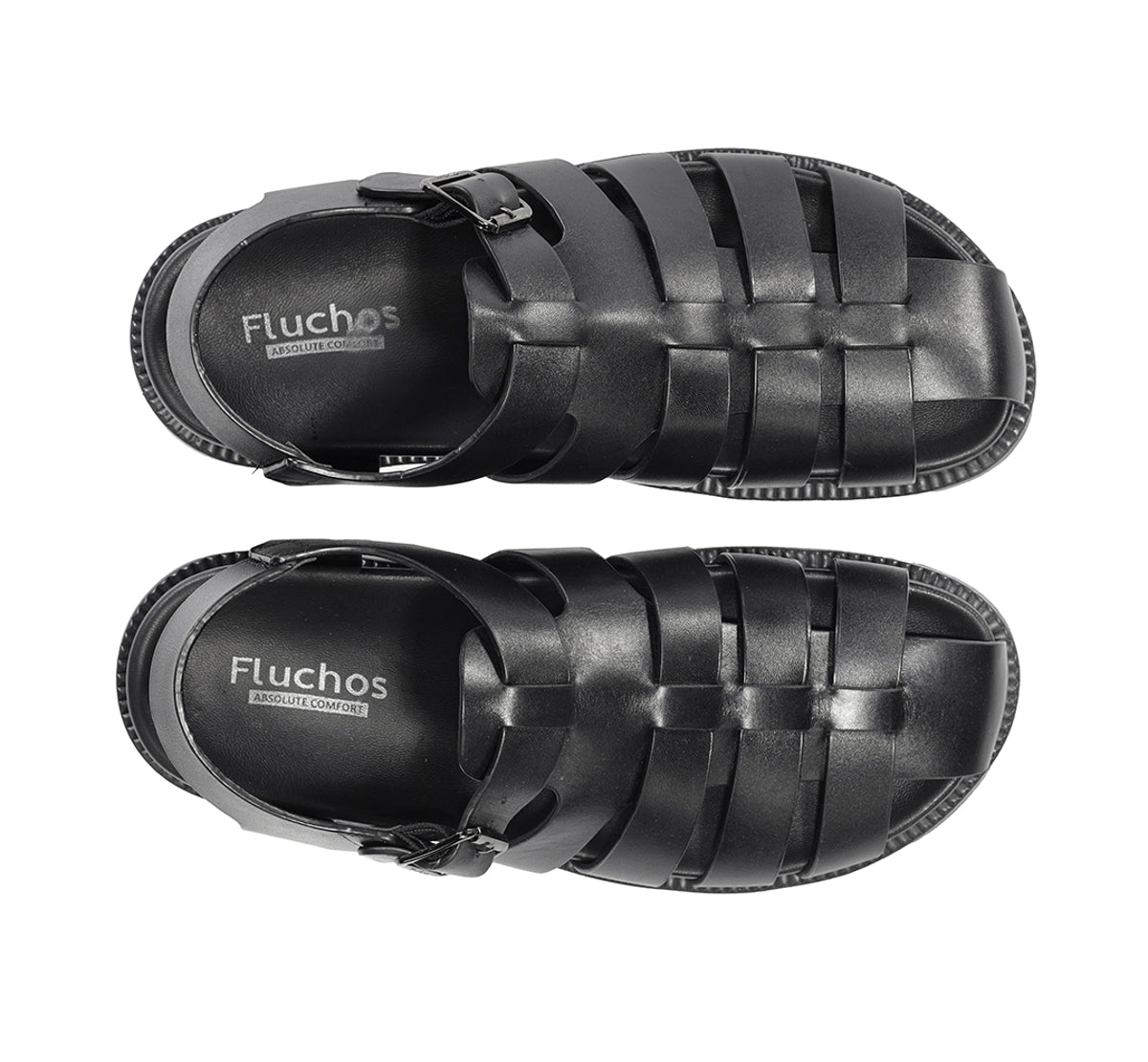 Fluchos Bari F2450 sandales homme noir cuir