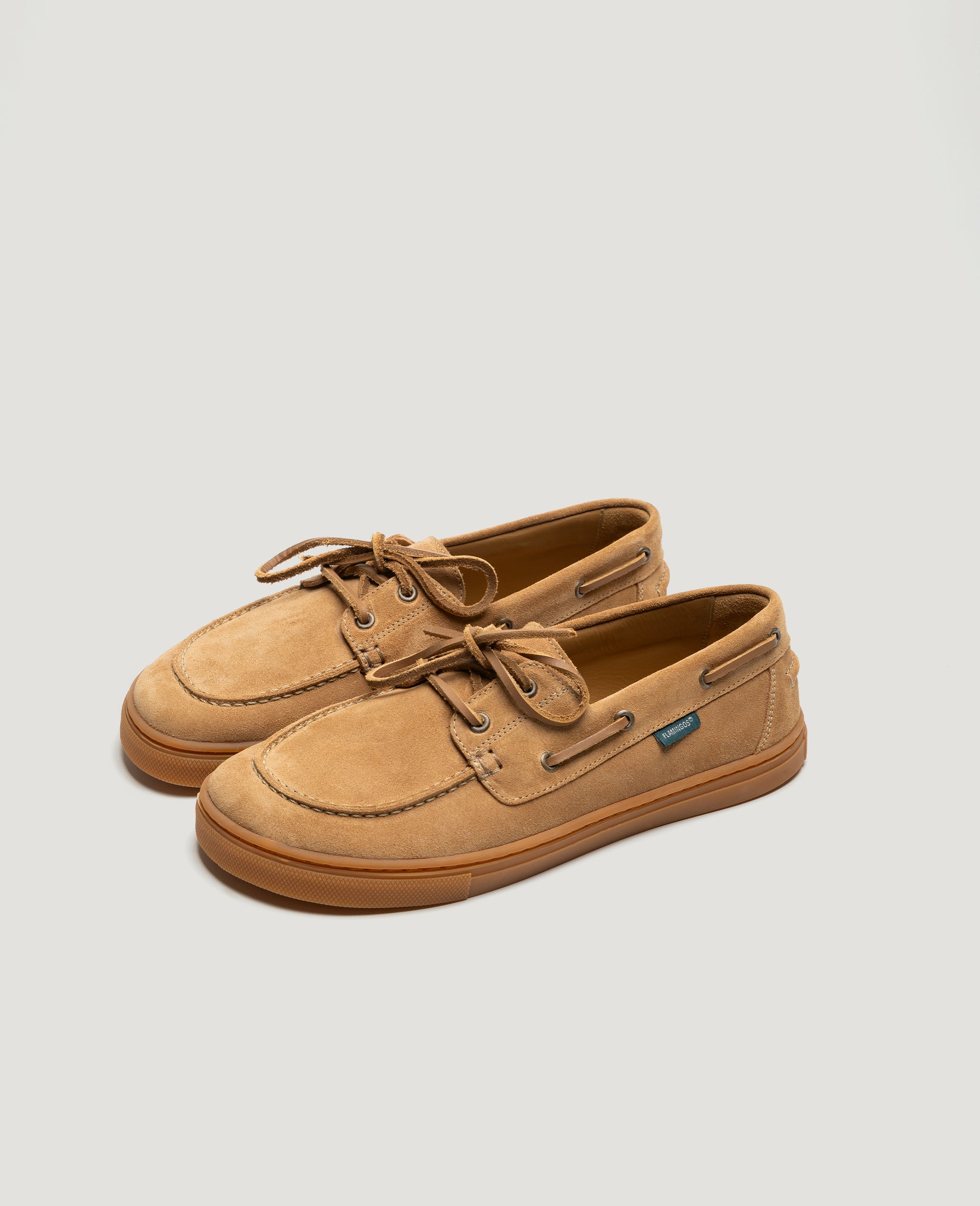 Flamingos Life Zero Boat chaussure bateau barefoot cuir tan