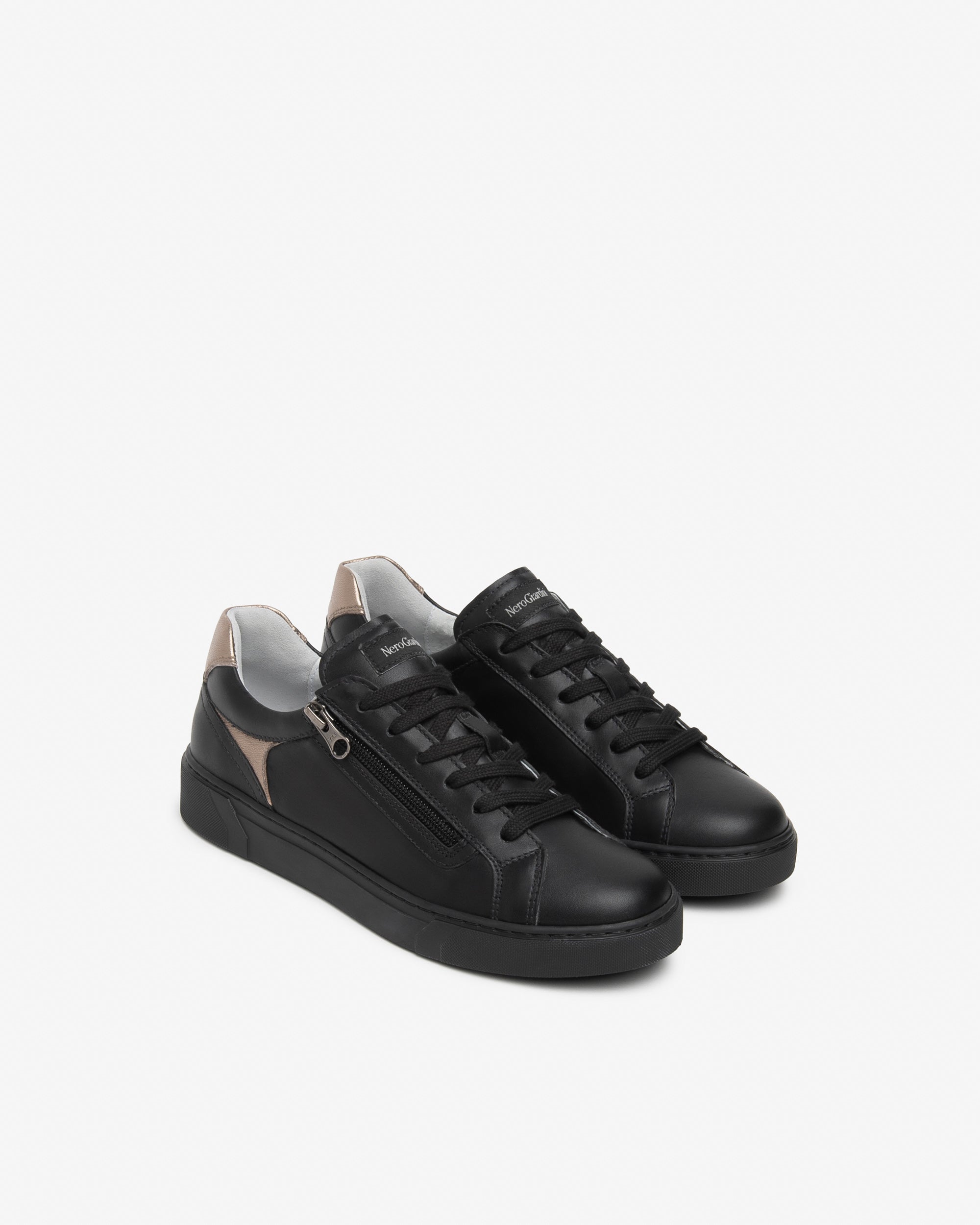 Nero Giardini Sneakers Baskets Femme Cuir Zip