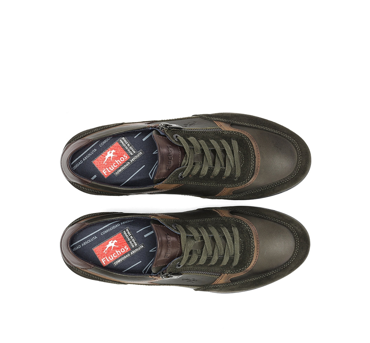 Fluchos Daniel F1288 baskets vertes homme marche