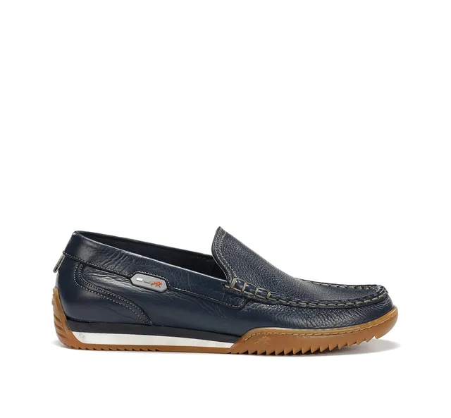 Fluchos Bruno F2432 mocassins homme bleu cuir