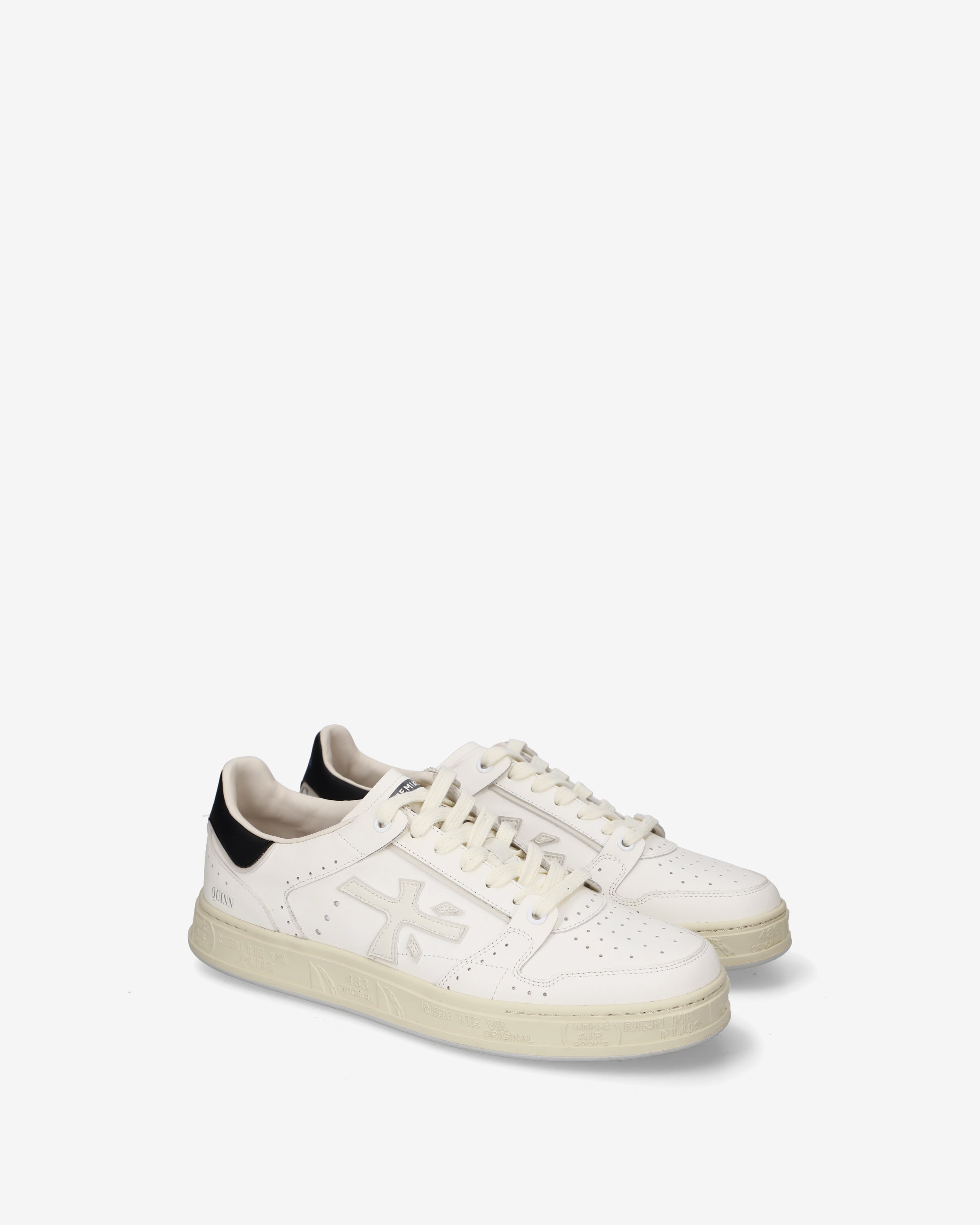 Premiata Quinn 8209 baskets homme cuir blanc bleu