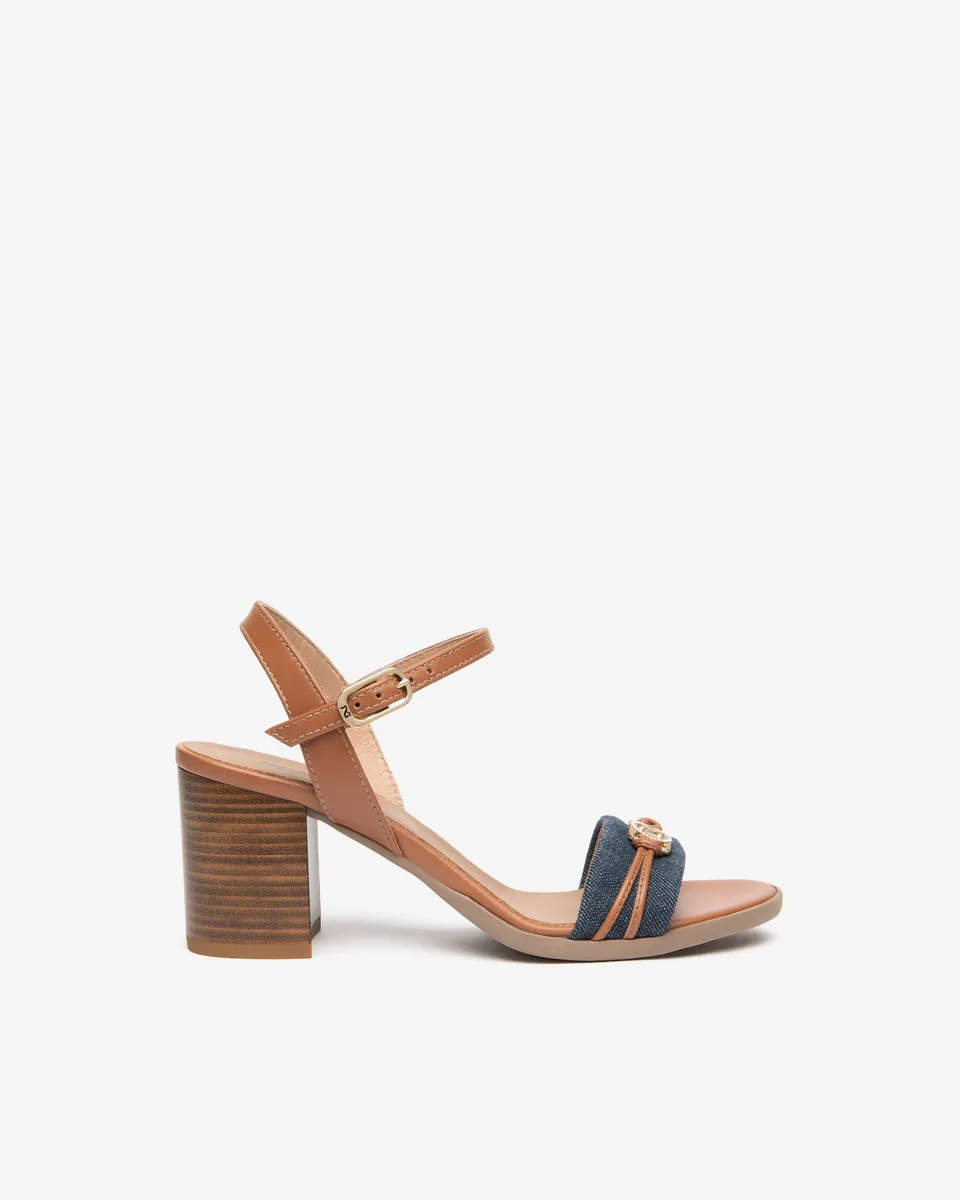 Nero Giardini Slippers mules femme cuir tissu été