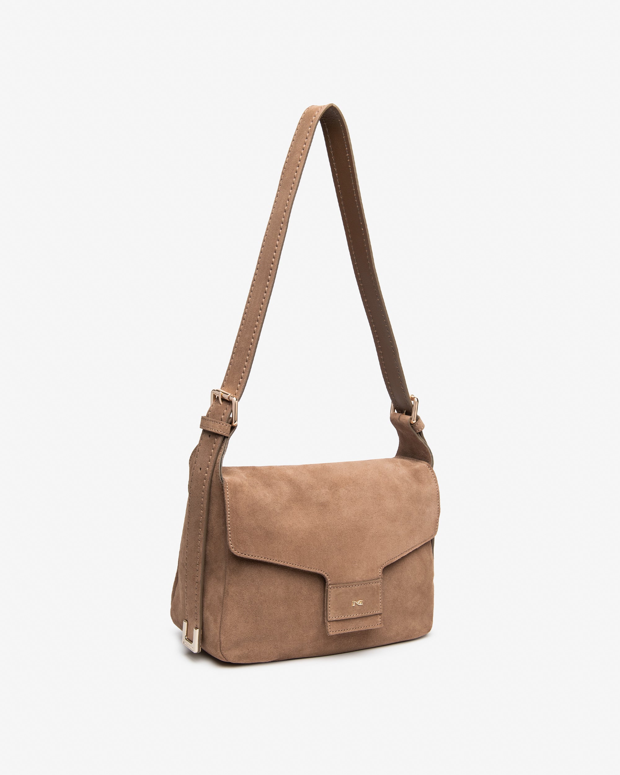 Nero Giardini Bags sac épaule daim femme boucle dorée