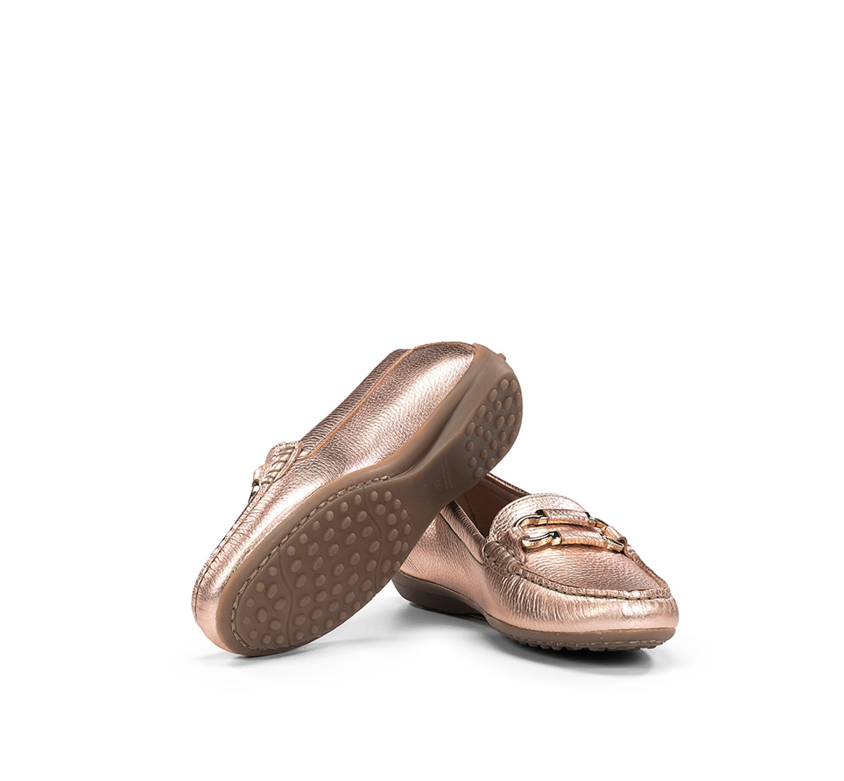 Fluchos Bruni F2156 mocassins femme nude cuir