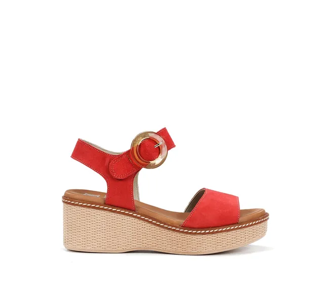 Dorking Nido D9450 sandales femme rouge plateforme
