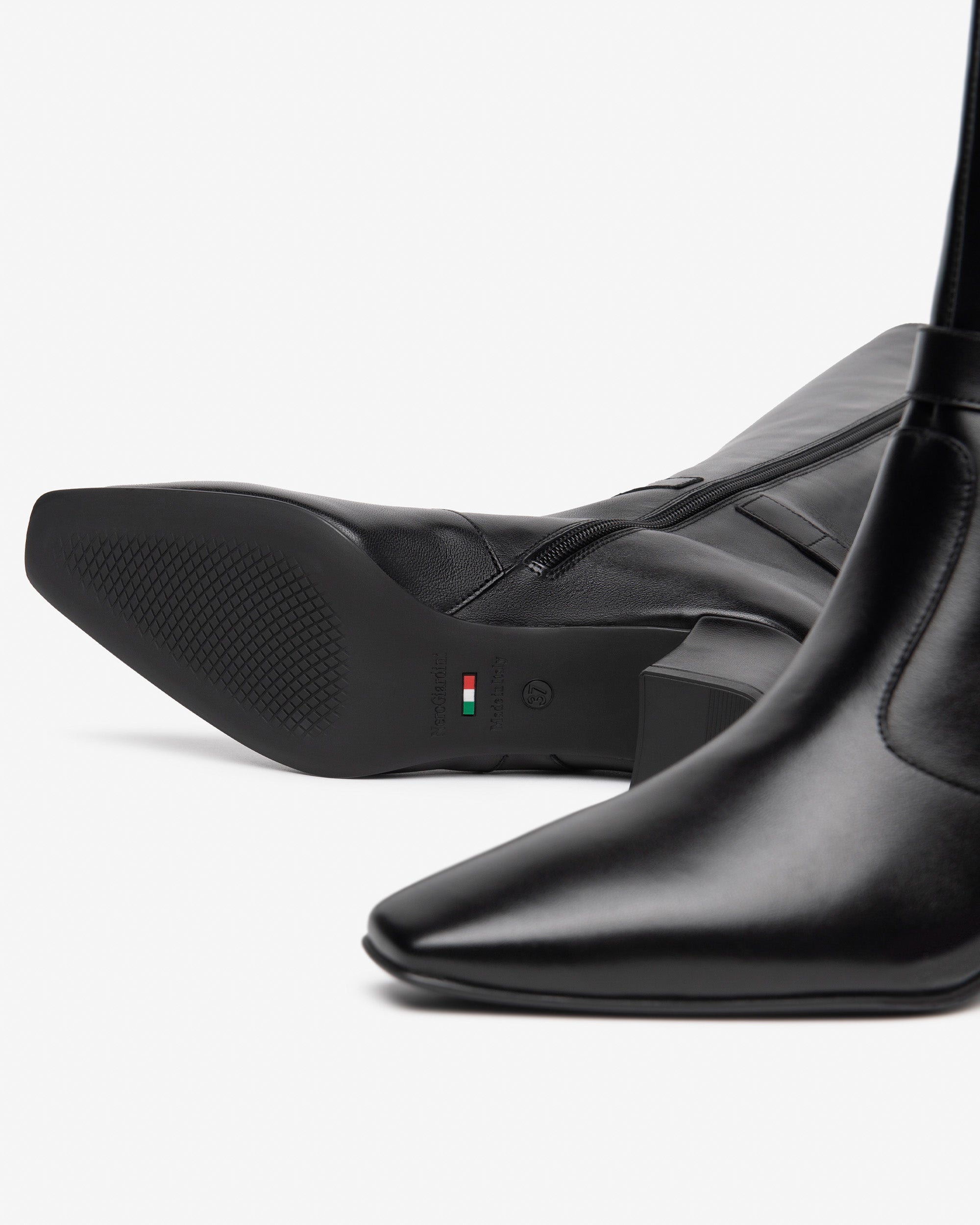 Nero Giardini Boots bottes cuir femme talon 55 mm