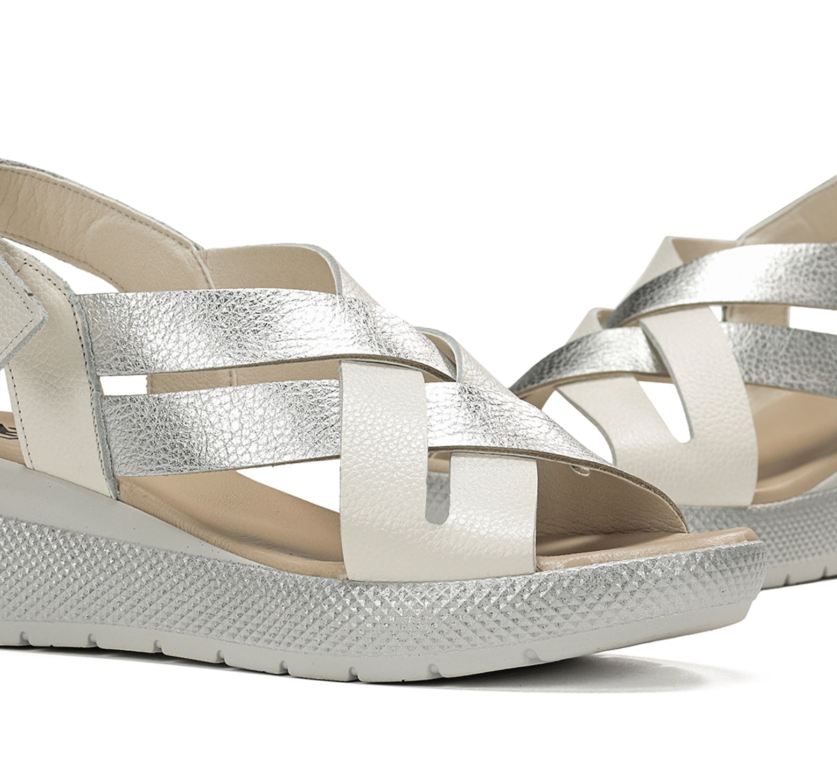 Dorking by Fluchos Ever D9316 sandales argent à boucle