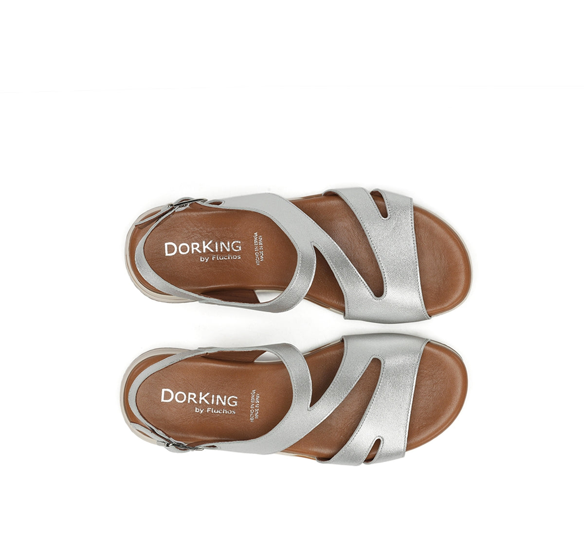Dorking Merlo D9688 sandale femme argent plateforme