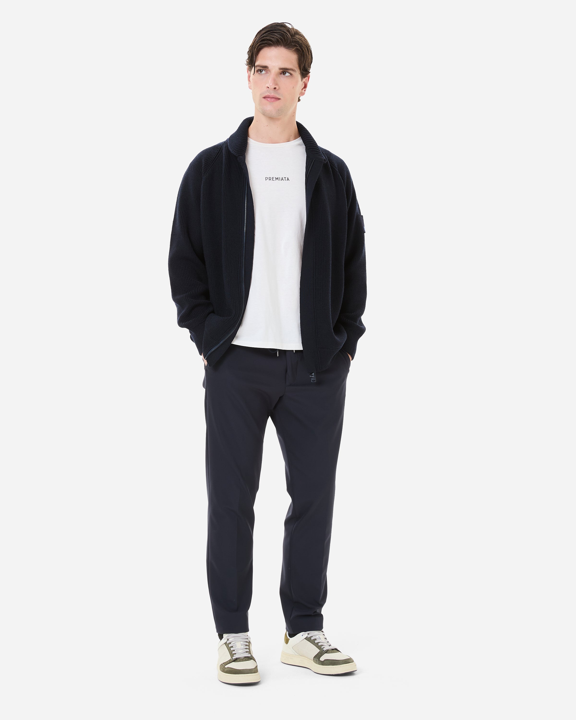 Premiata veste laine Teflon zippée homme