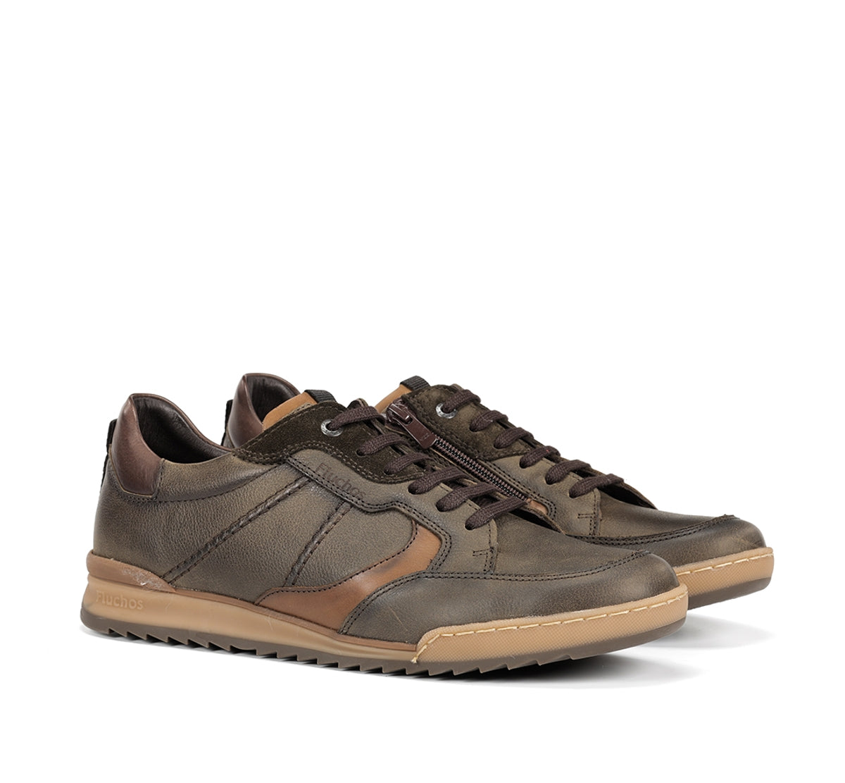 Fluchos Elder F2273 baskets homme vertes cuir