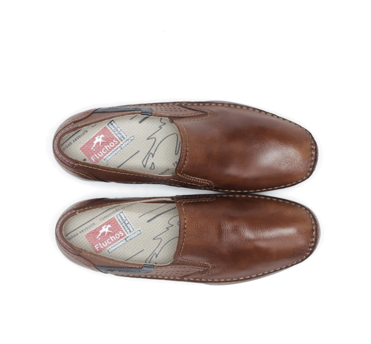 Fluchos Catamaran 8565 slip on marron homme cuir