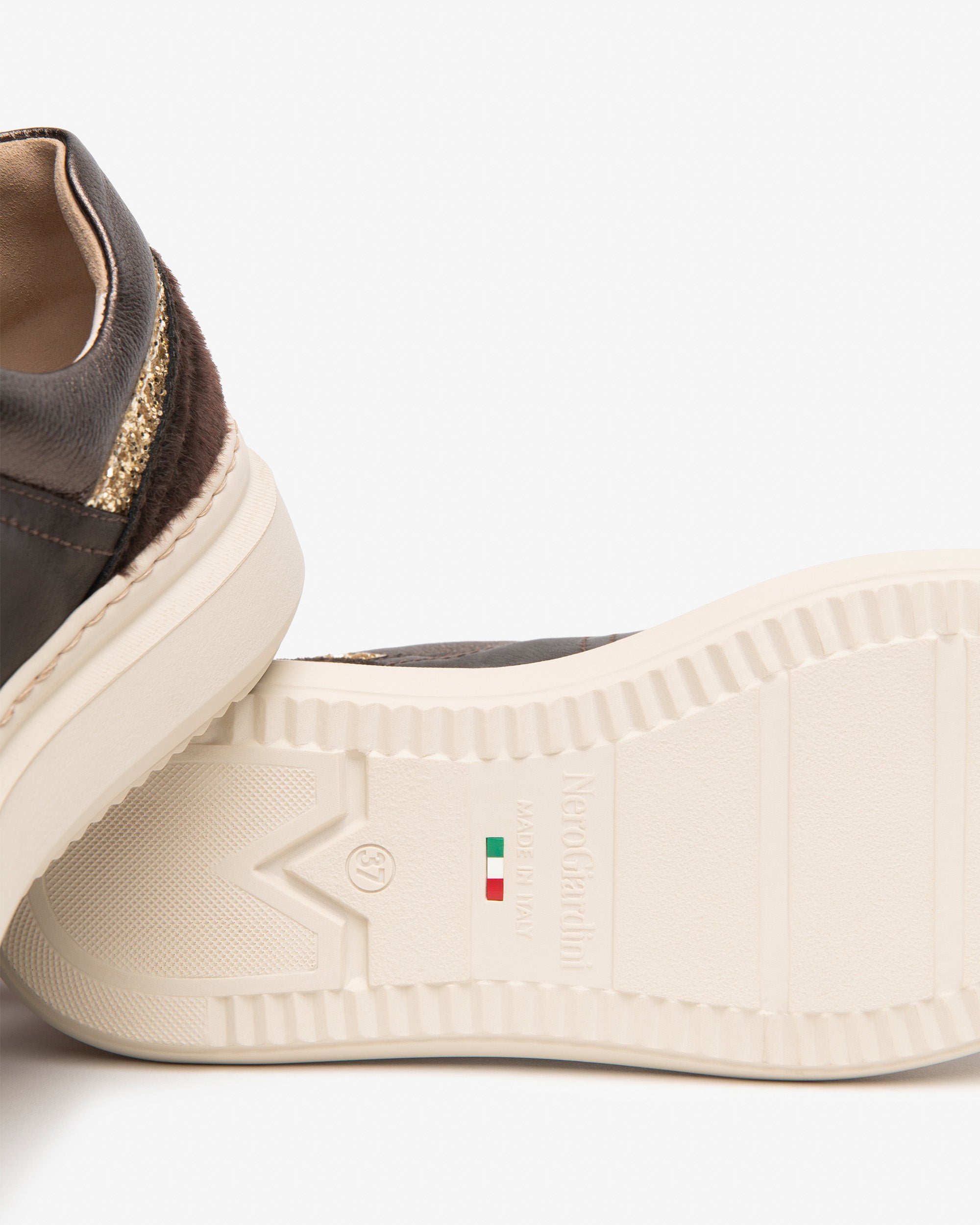 Nero Giardini Sneakers baskets cuir femme 38 plateforme