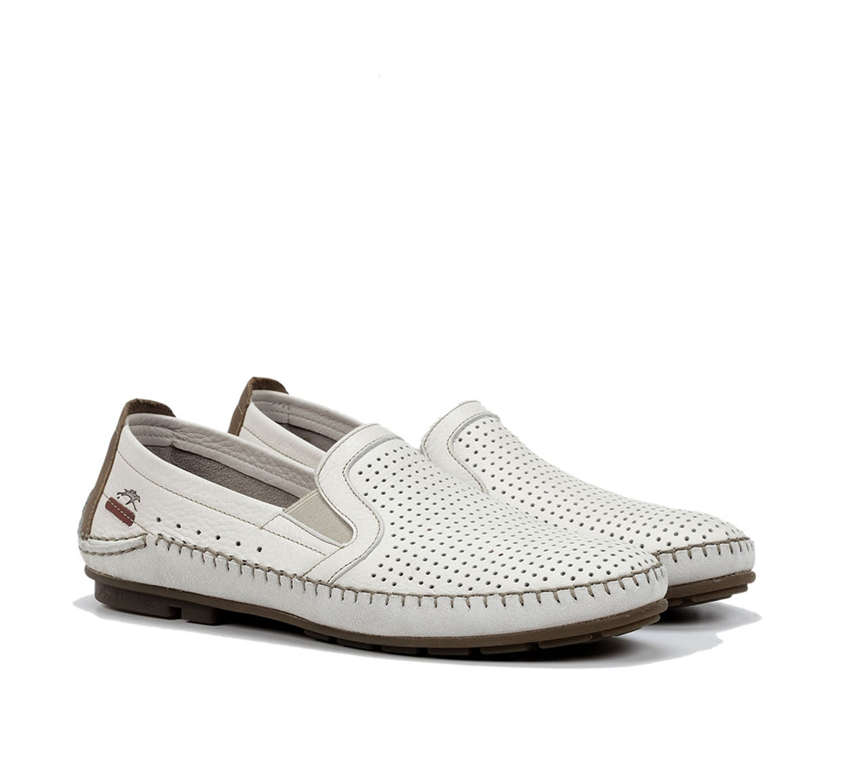 Fluchos Dorian F1177 mocassins blanc homme cuir
