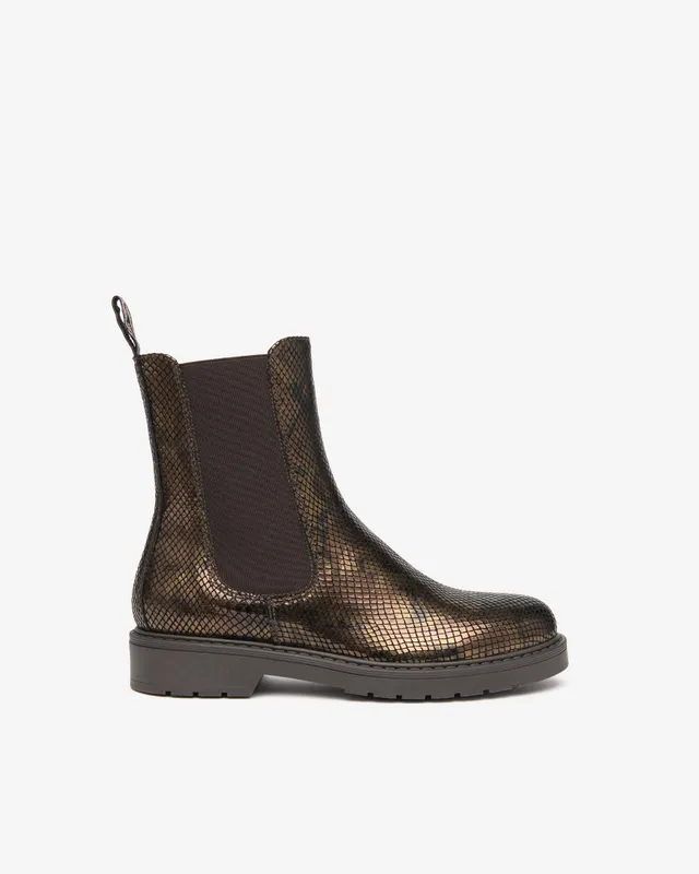 Nero Giardini Chelsea Boots bottines cuir serpent 38