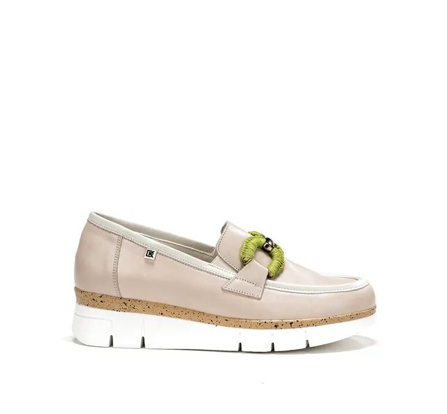 Dorking India D9298 mocassins femme nude confort