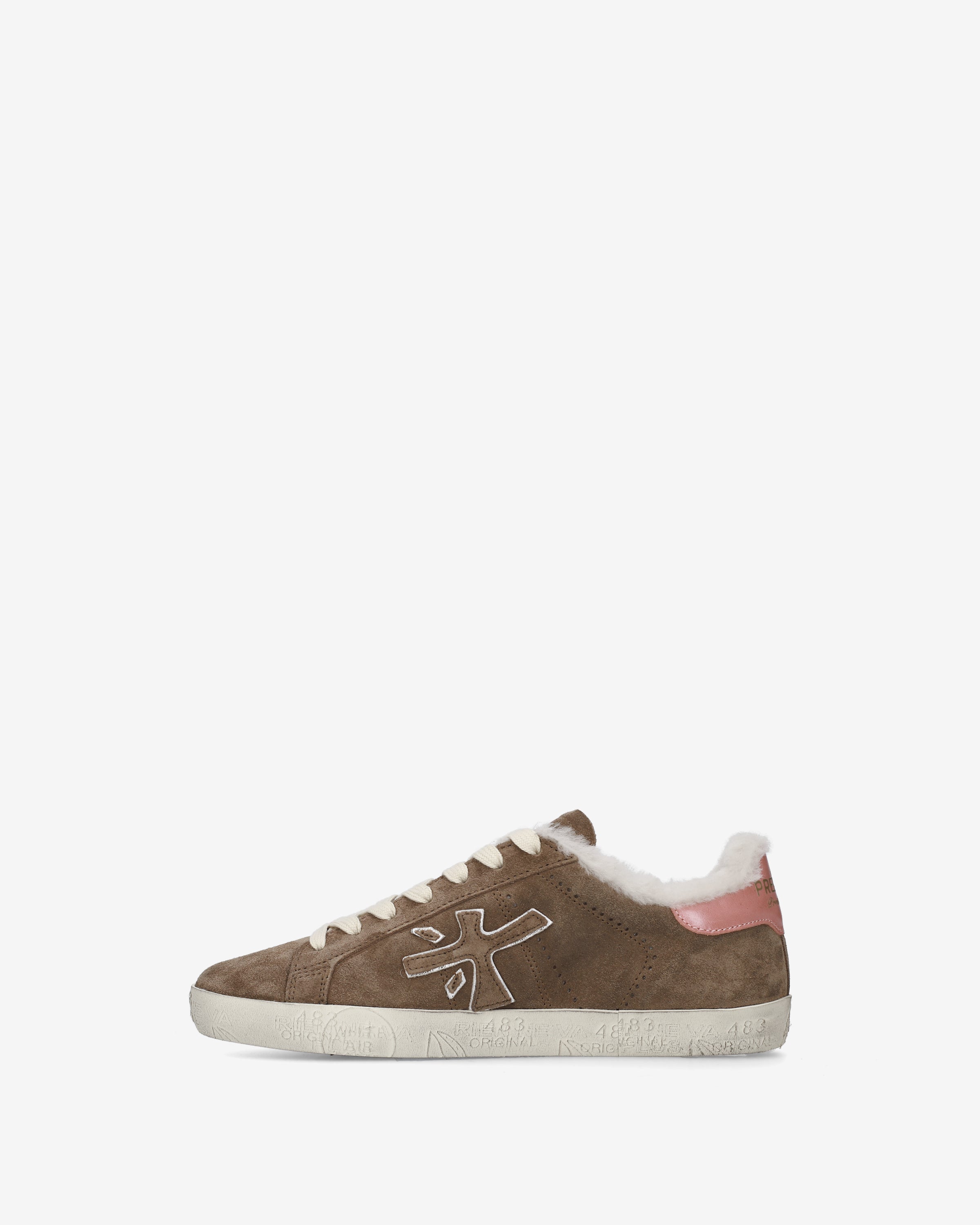 Premiata Stevend 8485m baskets daim marron rose