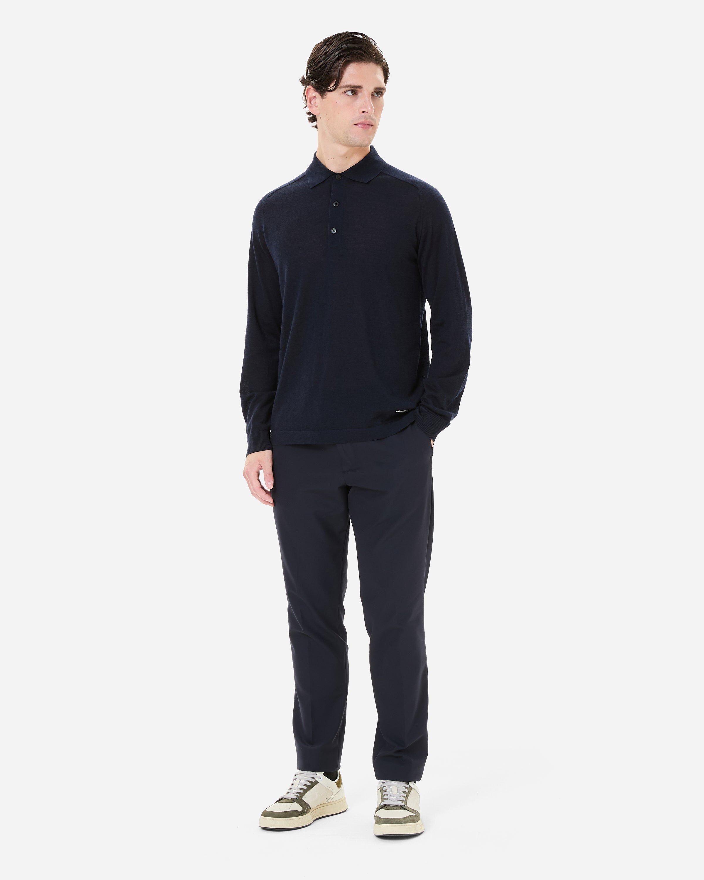 Premiata Polo Knit polo tricoté homme bleu marine