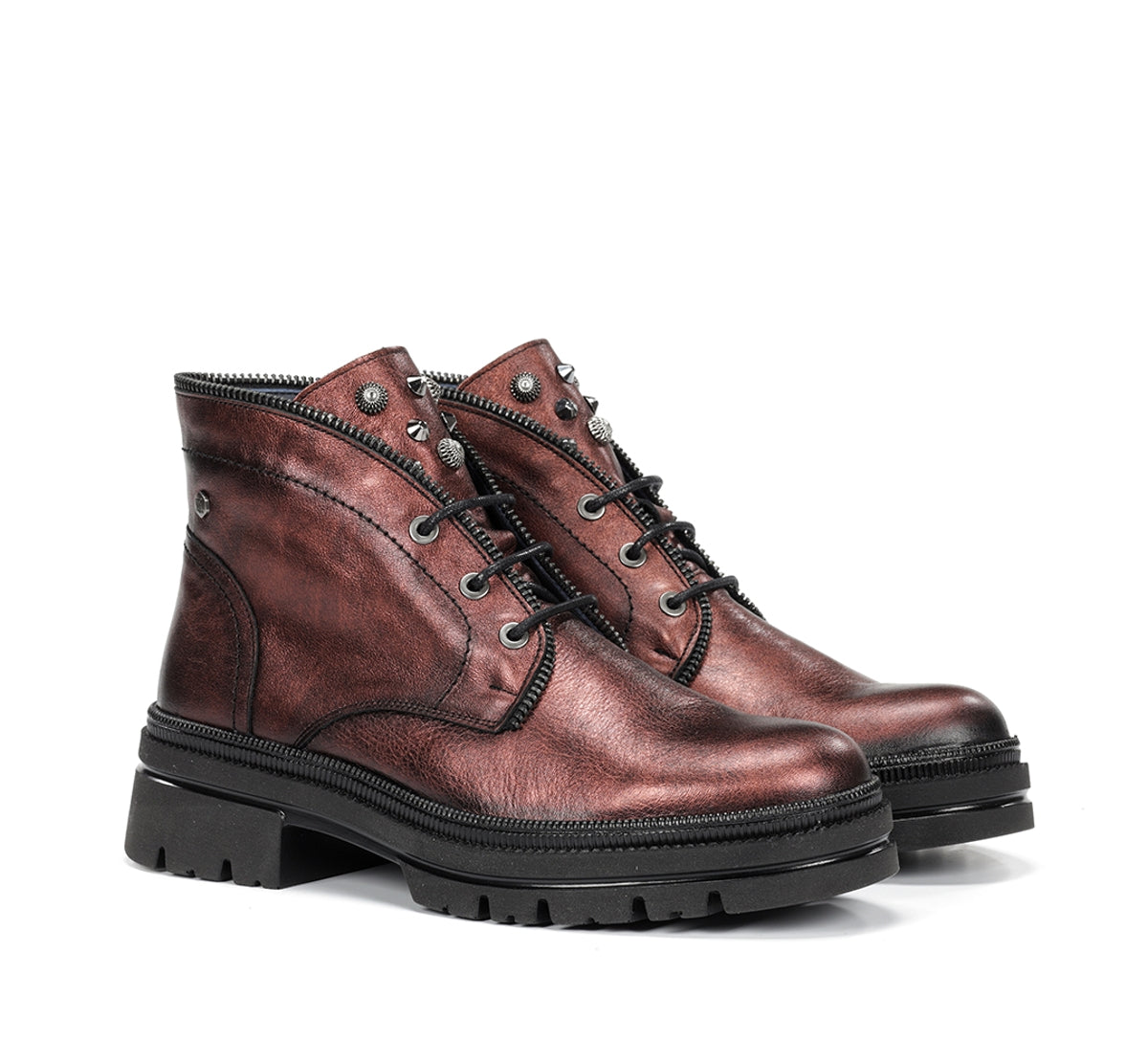 Dorking Cosmo D9390 bottine femme rouge cuir track