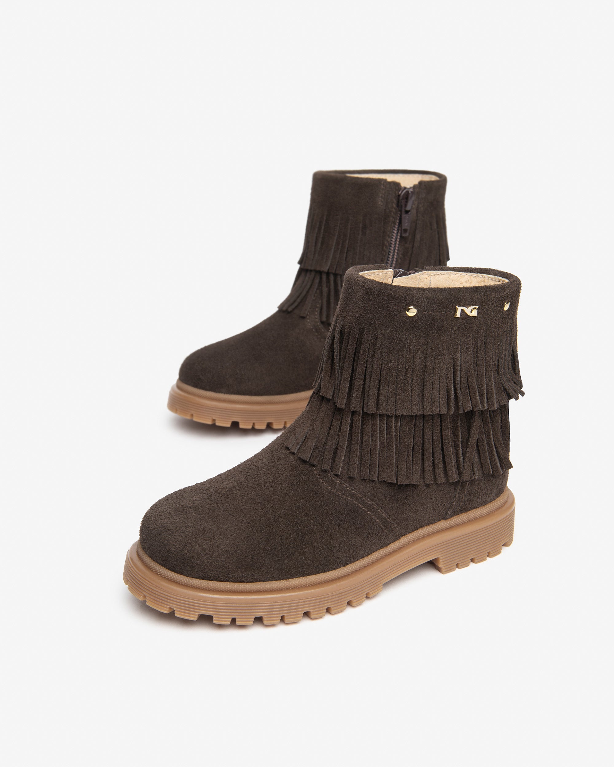 Nero Giardini Bottines Daim Fille Franges 25-30
