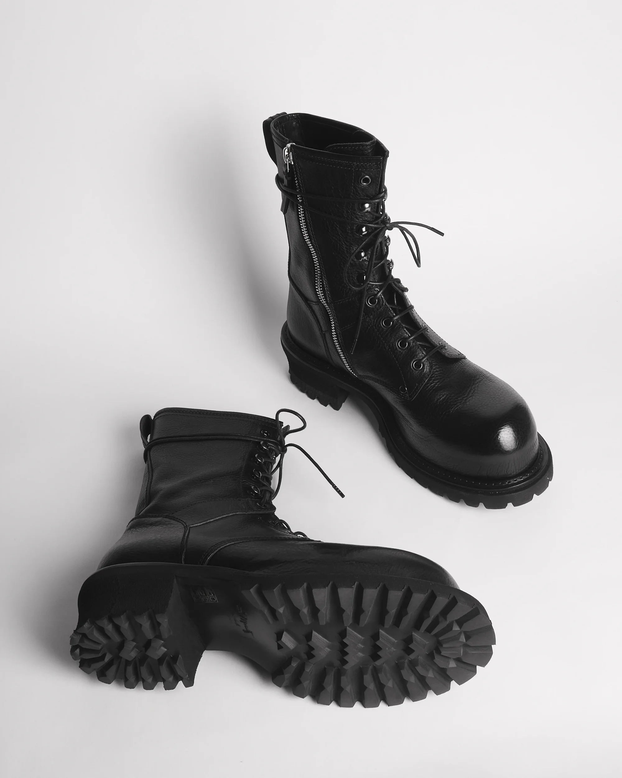 Premiata 016 boots cuir lacets zip homme