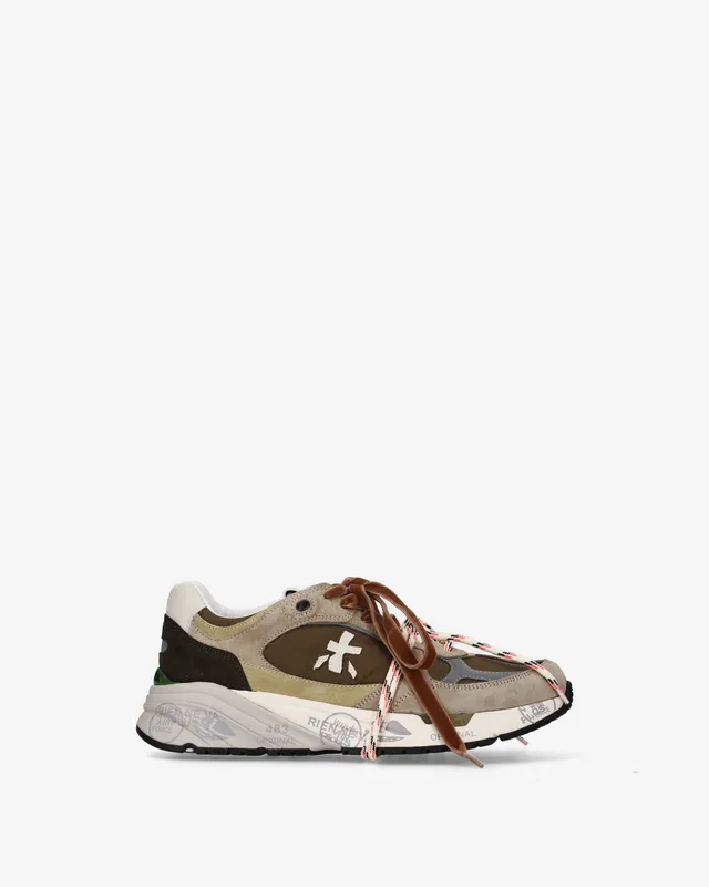 Premiata Mased 8521L baskets crème olive femme