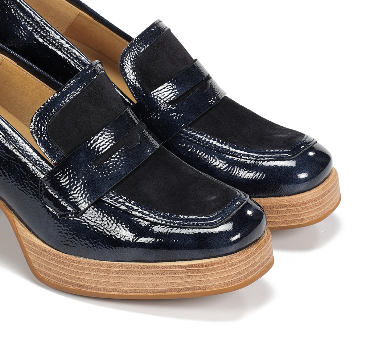Dorking by Fluchos Cristel D9439 mocassins bleu 38 plateforme