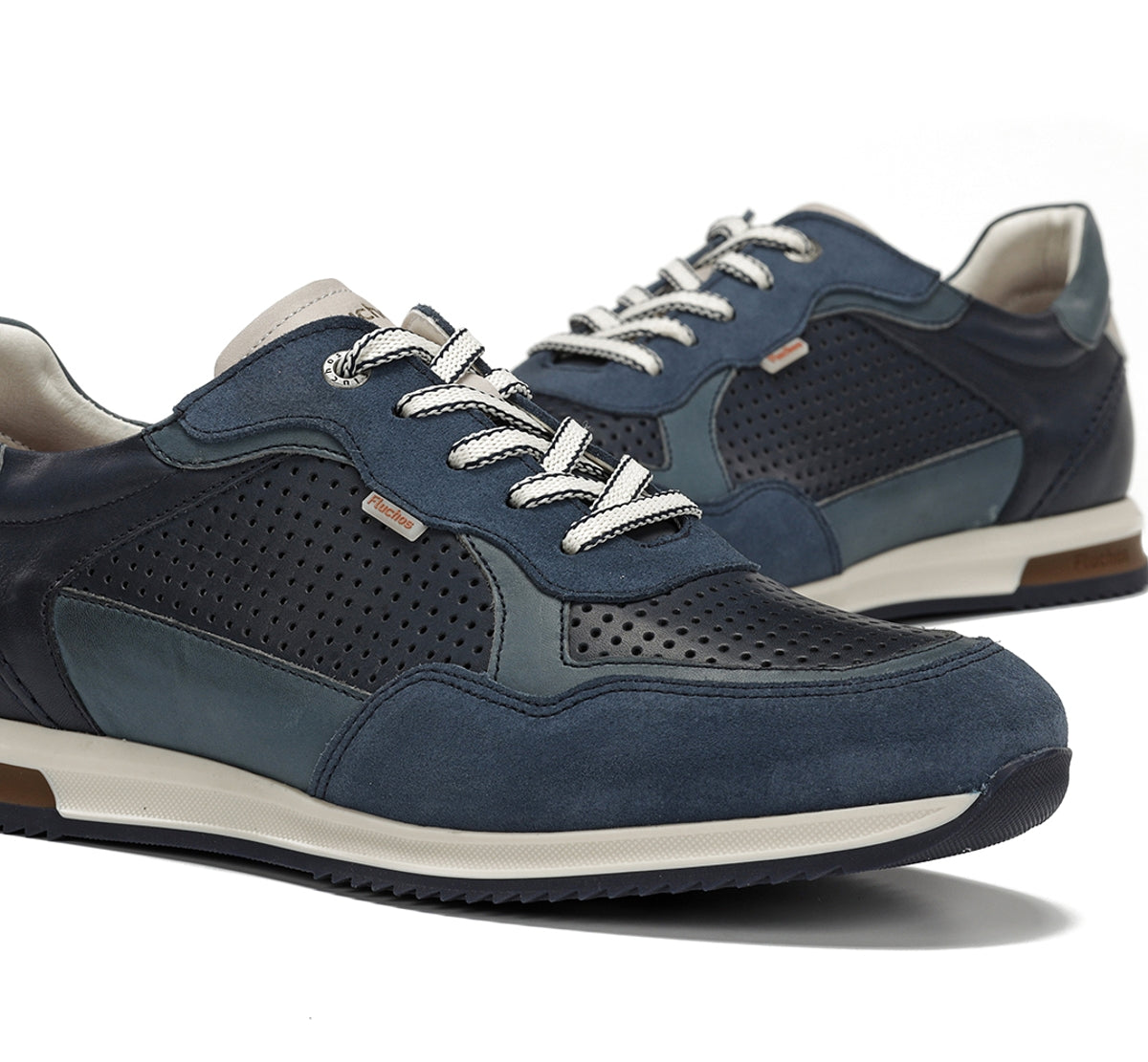 Fluchos Samir F2415 basket bleu cuir homme