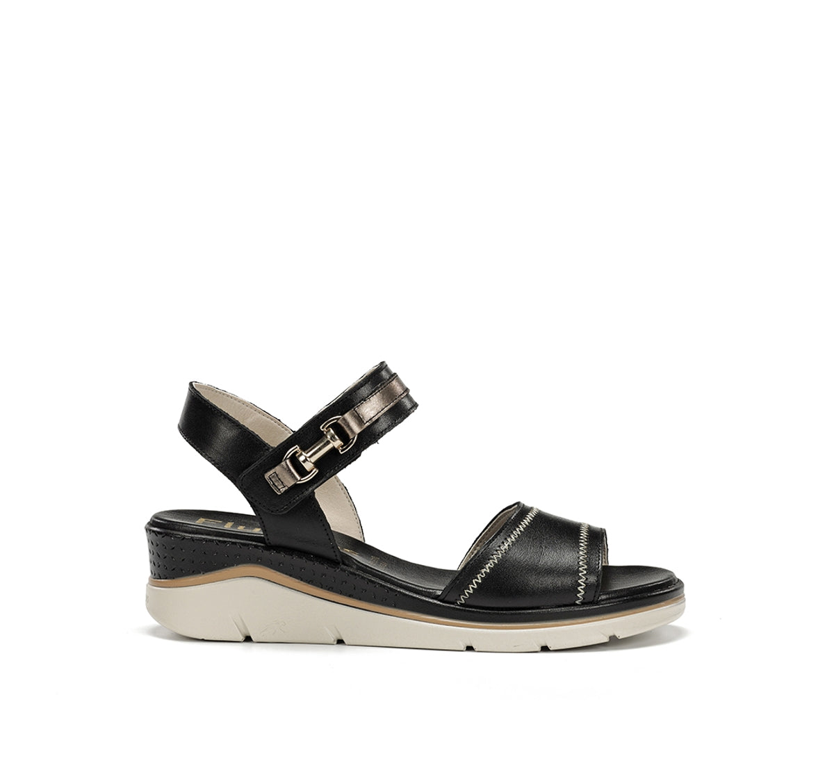 Fluchos Sandalias Fire F2427 Sandale Noir Femme
