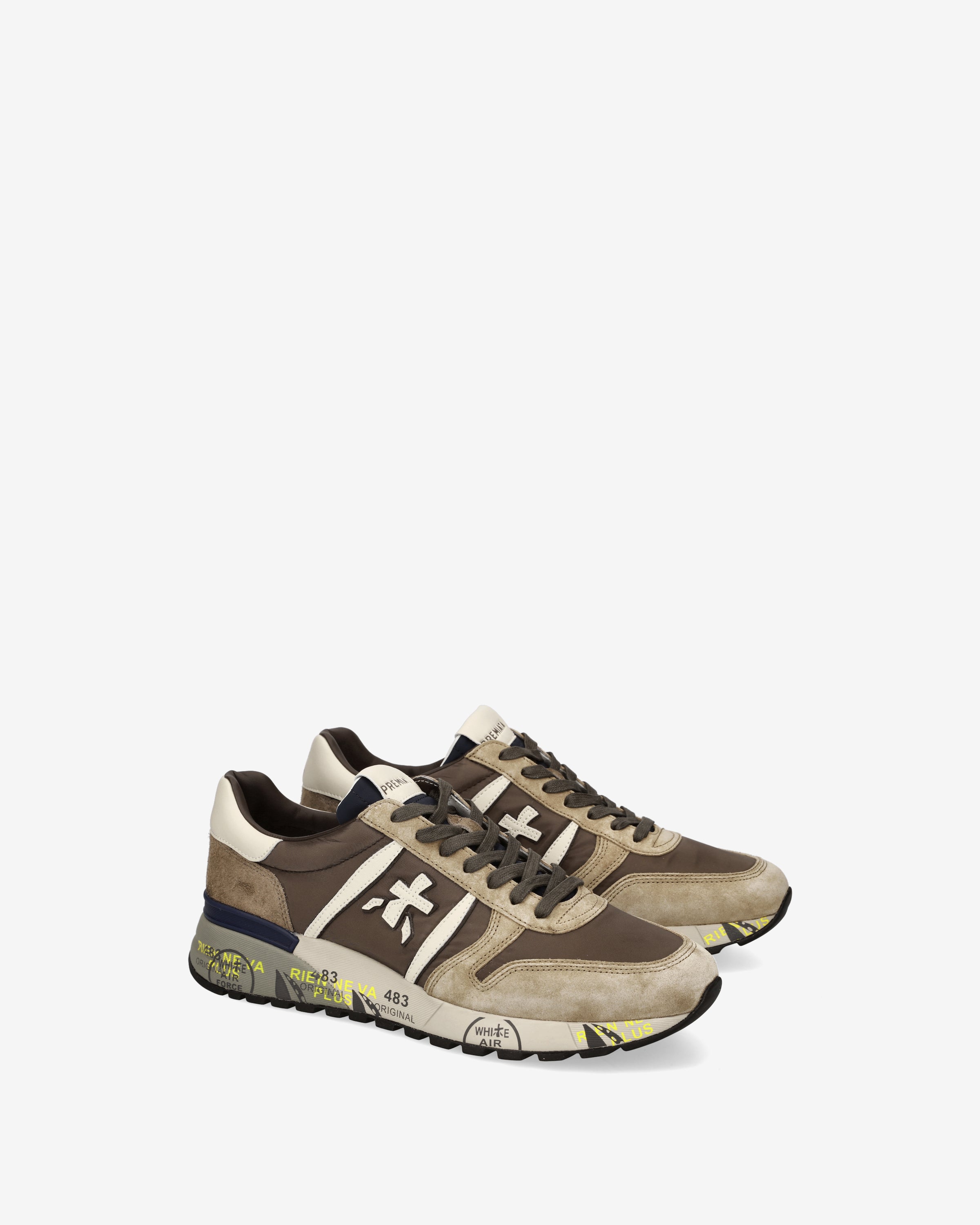 Premiata Lander 7704 sneakers taupe marron pointure 43