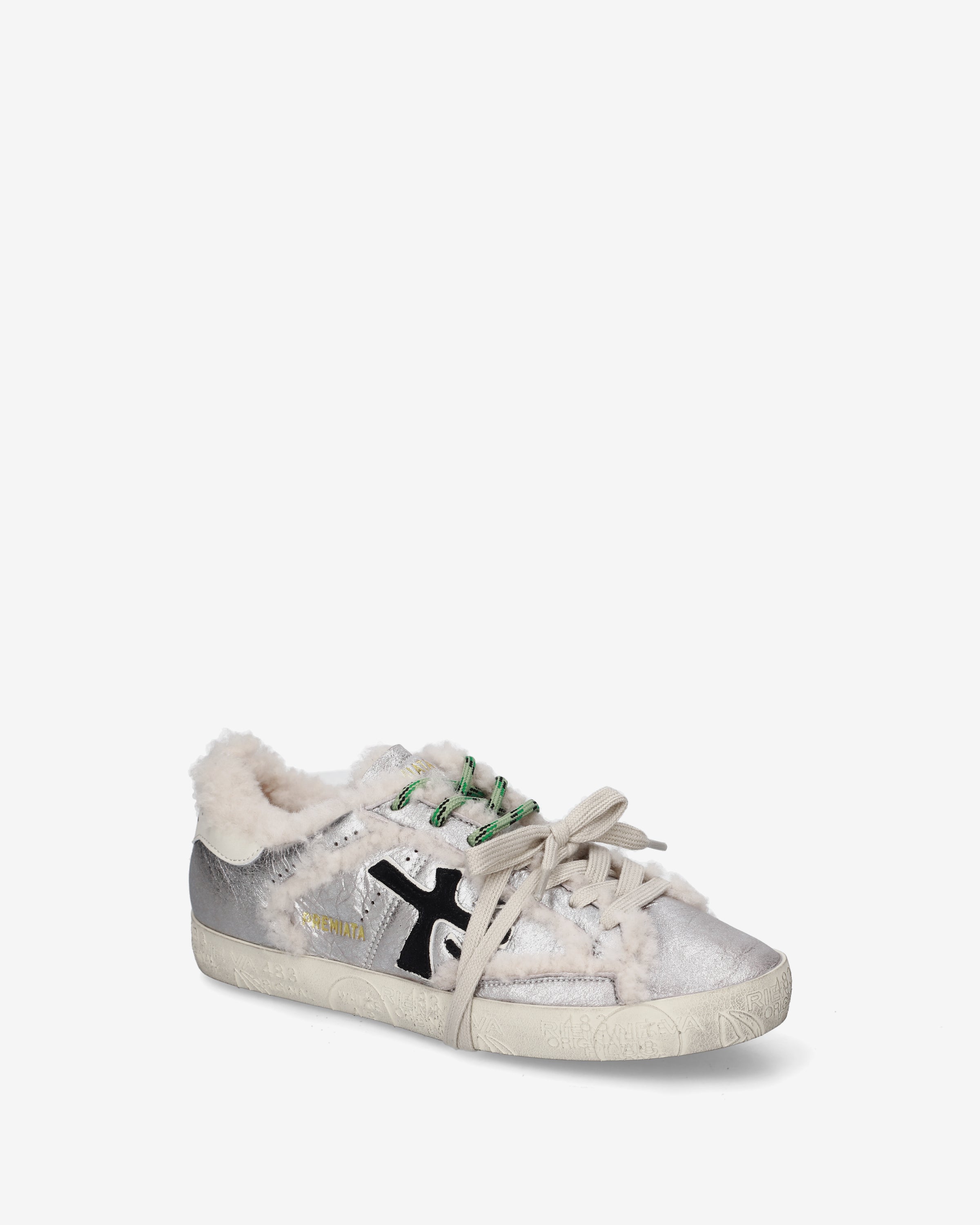 Premiata Stevend 8694M sneakers femme cuir argenté
