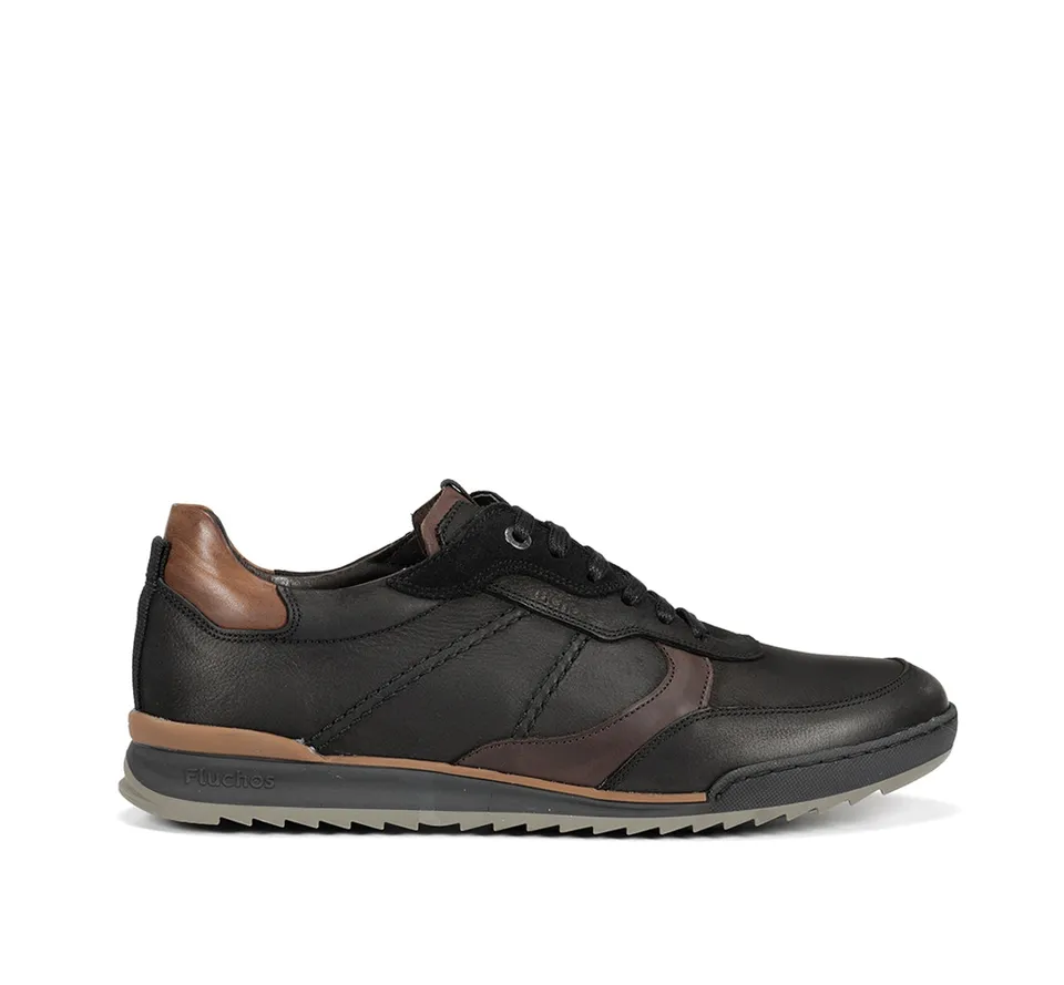 Fluchos Elder F2272 basket noire cuir homme