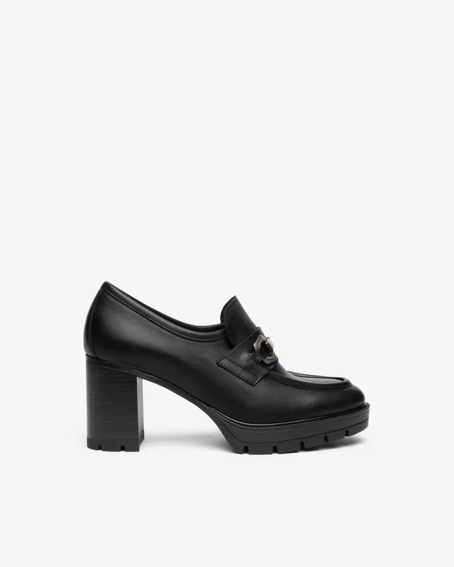 Nero Giardini Loafers mocassins cuir femme talon 8 cm