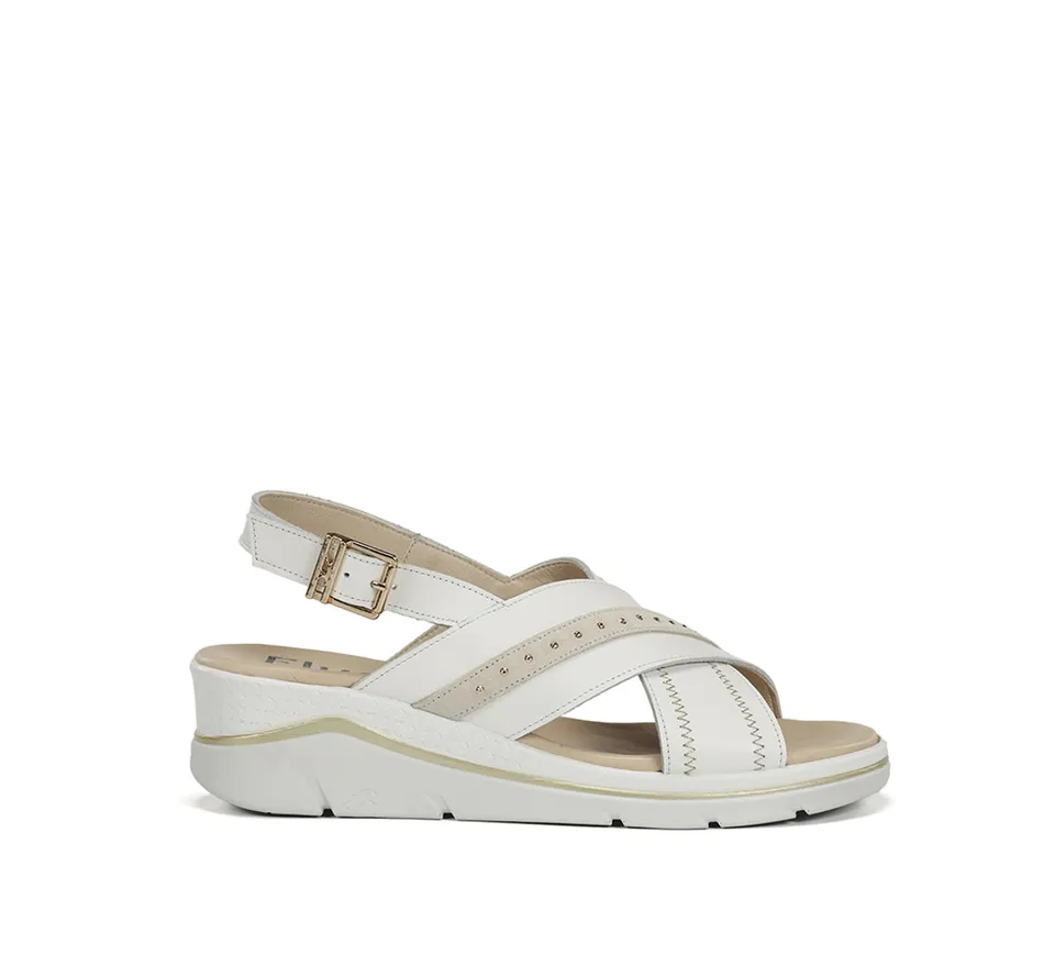 Fluchos Fire F2428 sandales femme blanc compensé