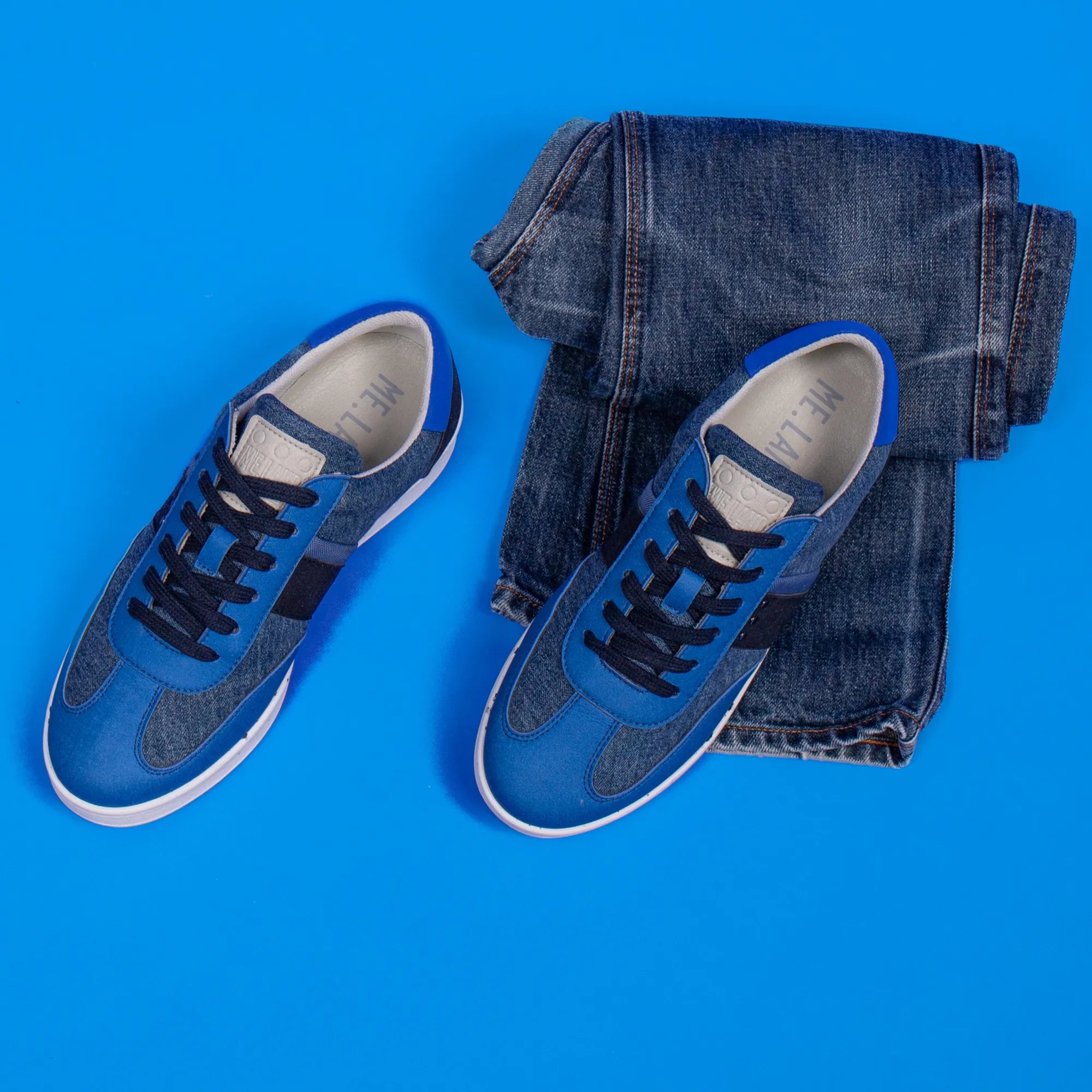 Me.Land Vivace baskets vegan denim upcyclé taille 40