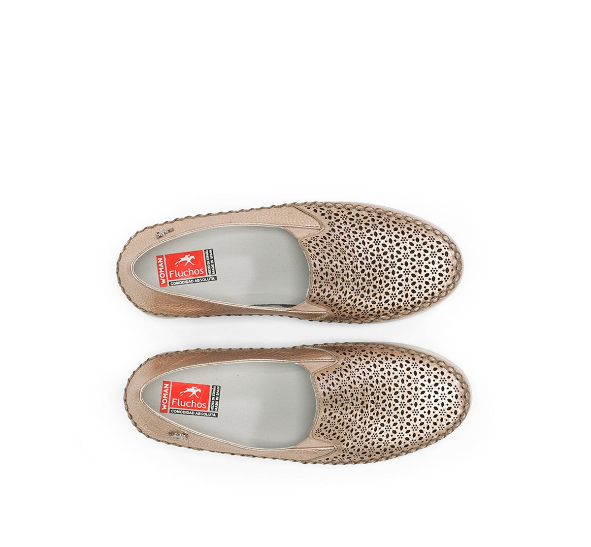 Fluchos Sella F2144 slip on doré compensé femme