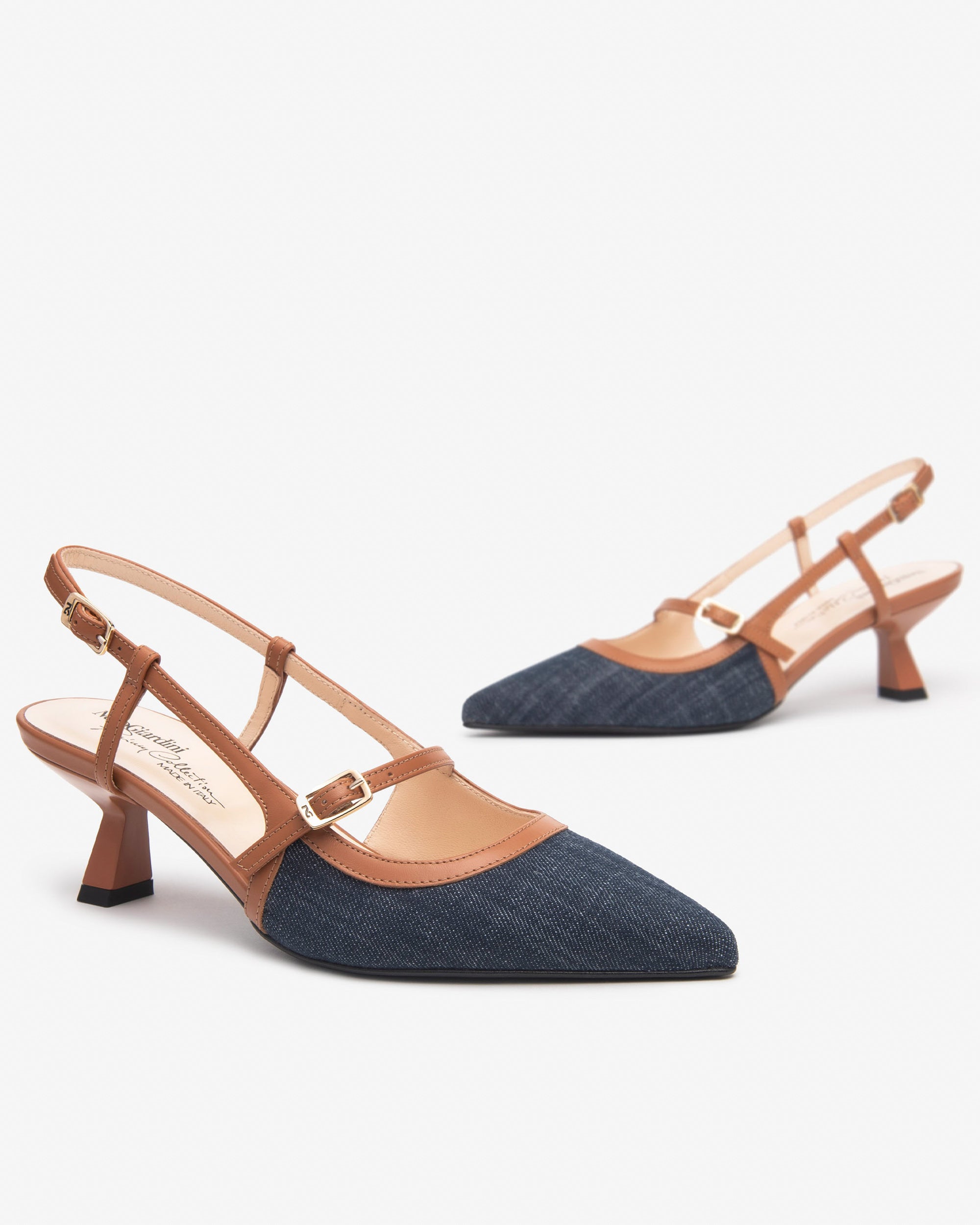 Nero Giardini Slingback escarpins femme cuir tissu