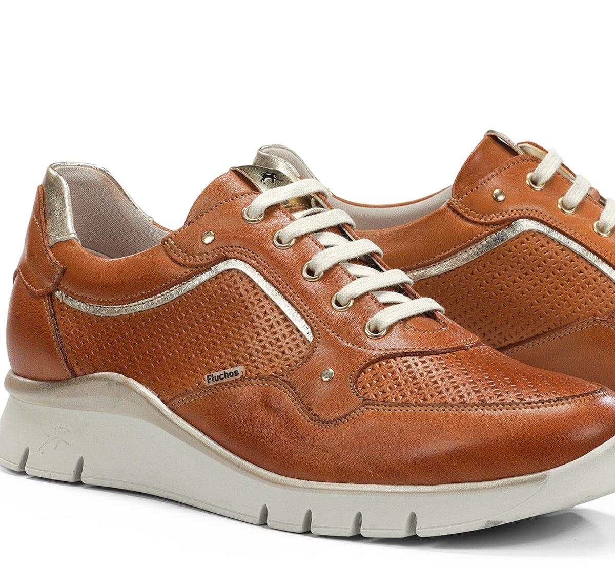 Fluchos Union F2175 baskets femme marron coupe large
