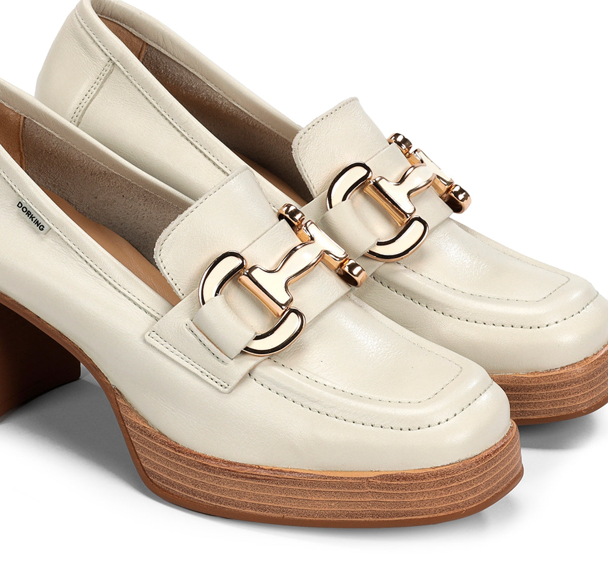 Fluchos Dorking Cristel D9232 mocassin blanc plateforme