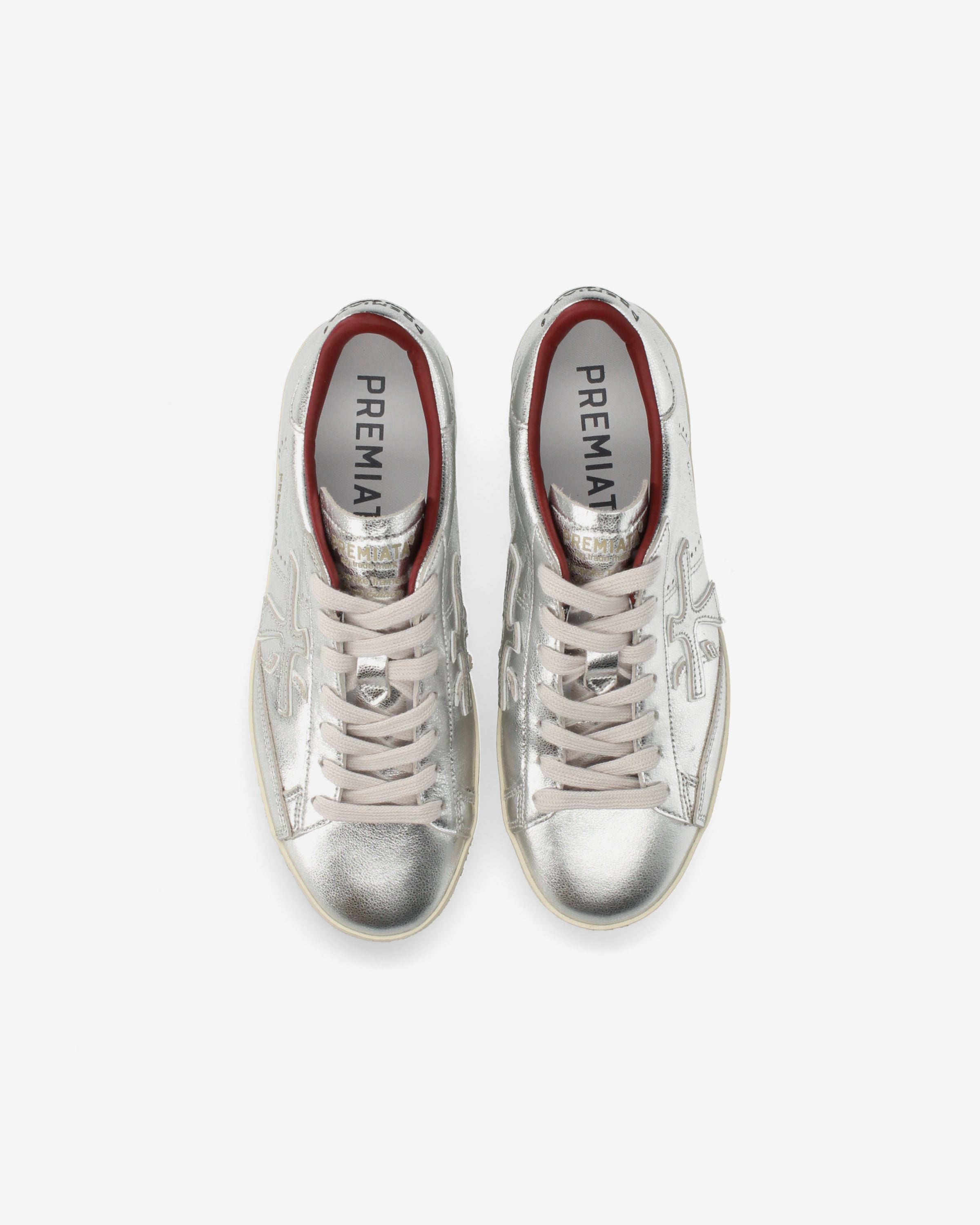 Premiata Stevend 8493 sneakers femme cuir argenté