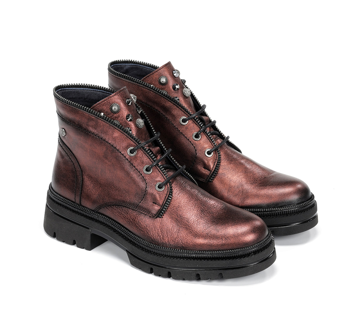 Dorking Cosmo D9390 bottine femme rouge cuir track