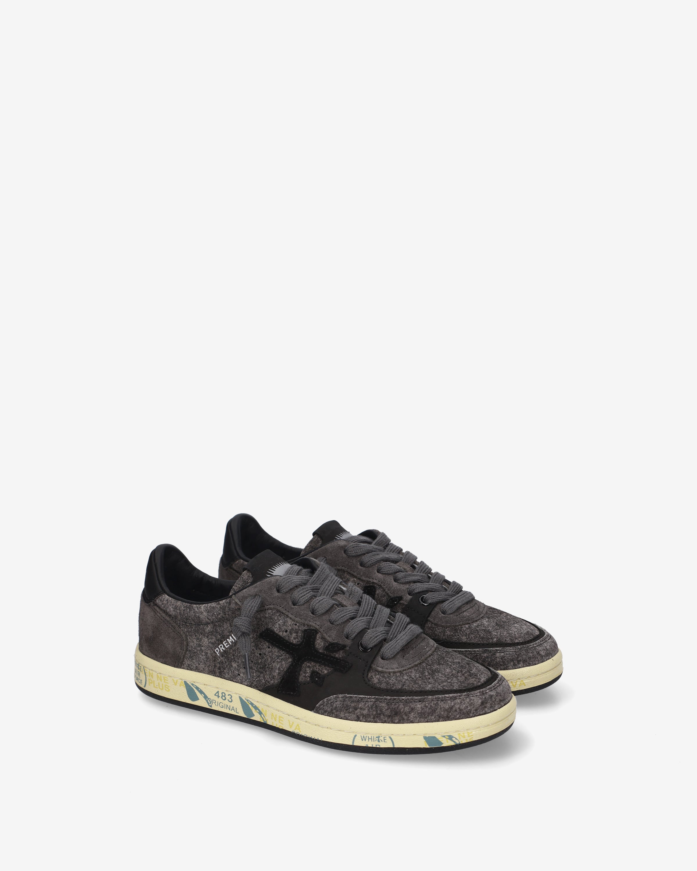 Premiata Bskt Clayd 8713 sneakers femme daim gris