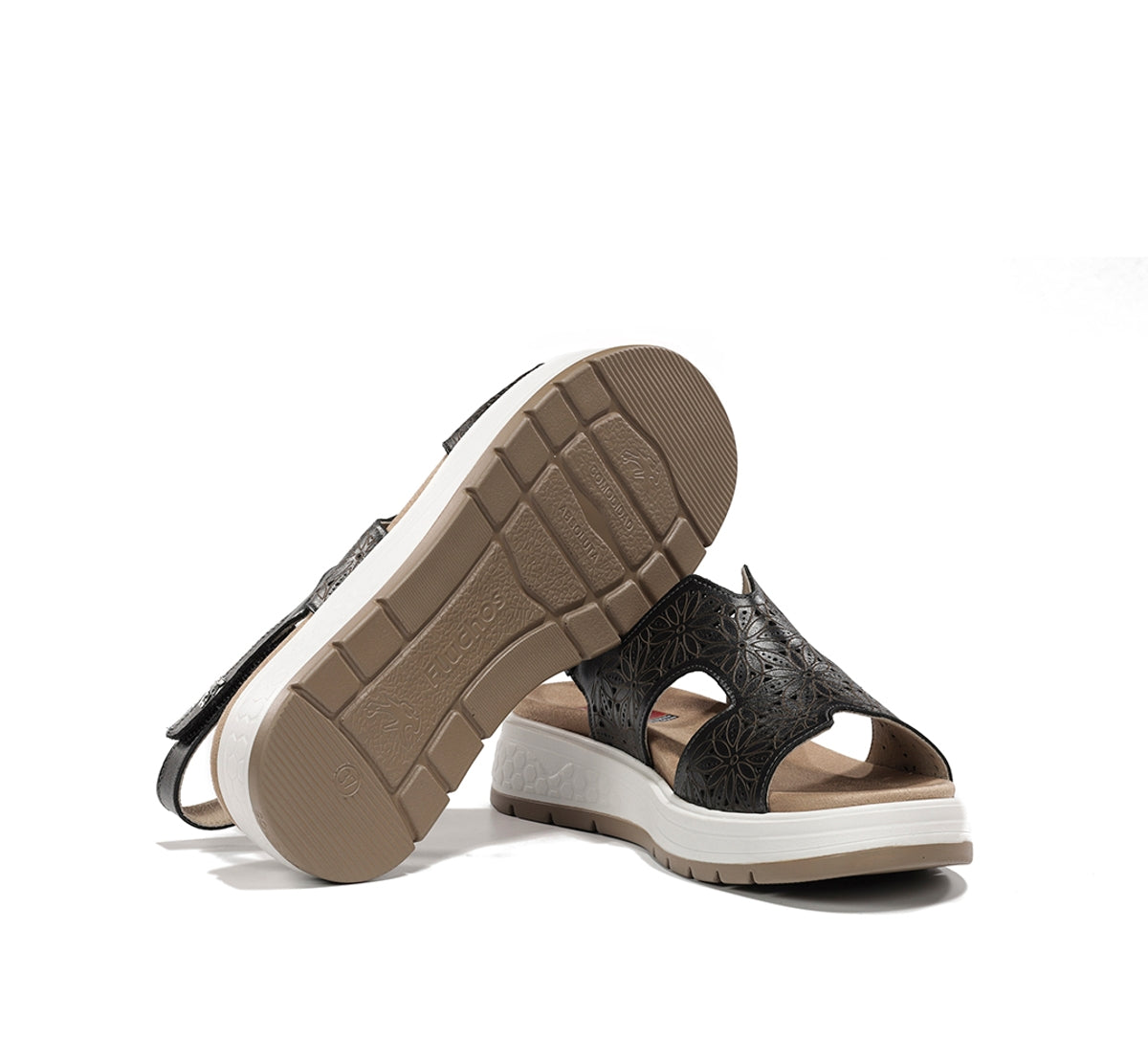 Fluchos Street F2007 sandale noire été confortable