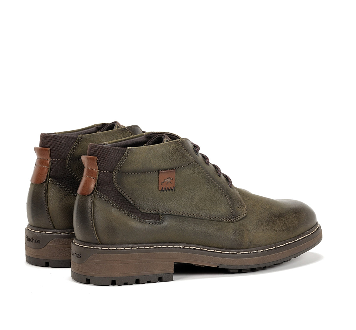 Fluchos Truman F1593 bottine verte cuir homme